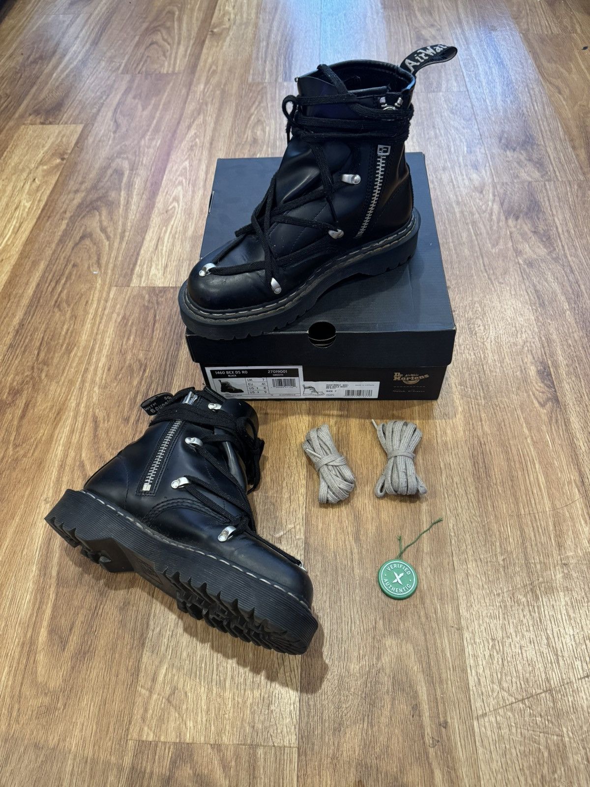 Dr. Martens × Rick Owens Rick Owens x Dr Martens Pentagram 1460 Boots Size US 9 / EU 42 - 1 Thumbnail
