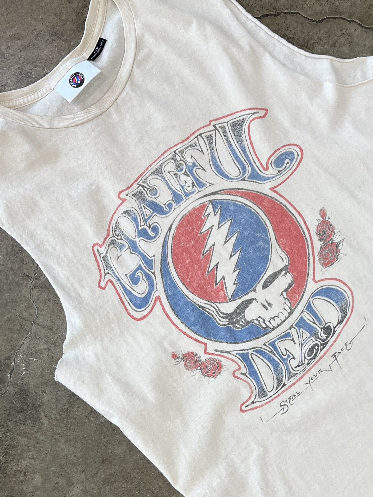 Band Tees Grateful Dead Steal Your Face Cut Sleeve Tee Large Size US L / EU 52-54 / 3 - 1 Thumbnail