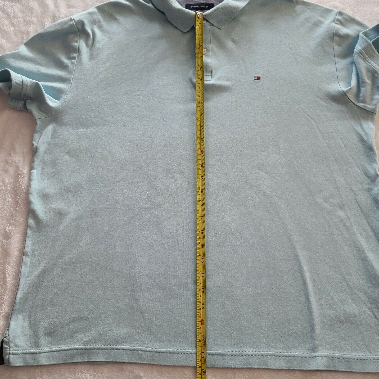 Tommy Hilfiger Tommy Hilfiger Polo Shirt Light Blue Custom Fit Size XXL Size US XXL / EU 58 / 5 - 5 Thumbnail