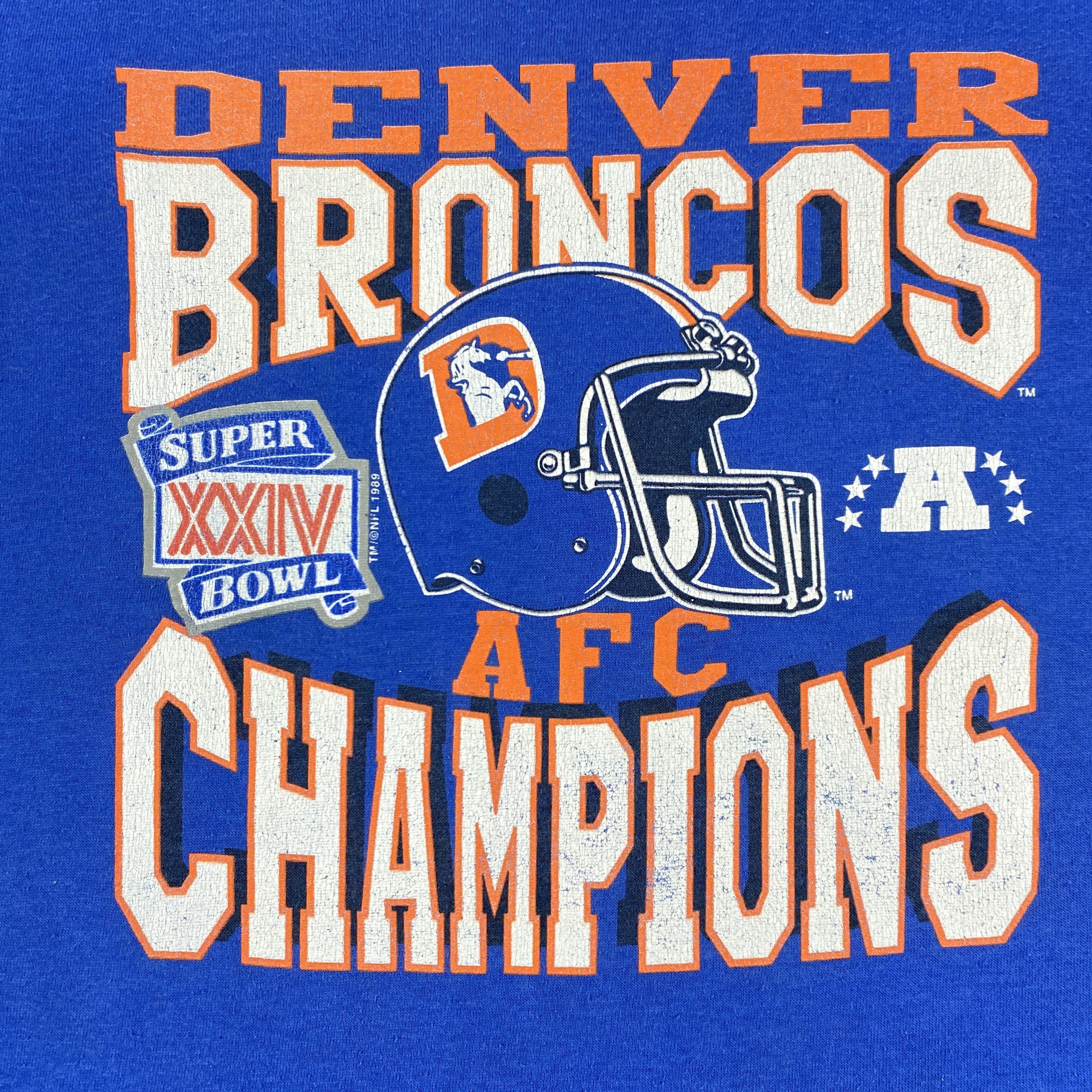 NFL Vintage Denver Broncos Super Bowl Medium T-shirt D093 Size US M / EU 48-50 / 2 - 3 Thumbnail