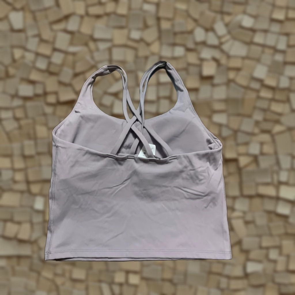 Vintage HeyNuts Bra Women's Size Medium Purple Built in Bra Activewear Sports Bra Wireless M Purple Women Size ONE SIZE - 1 Thumbnail