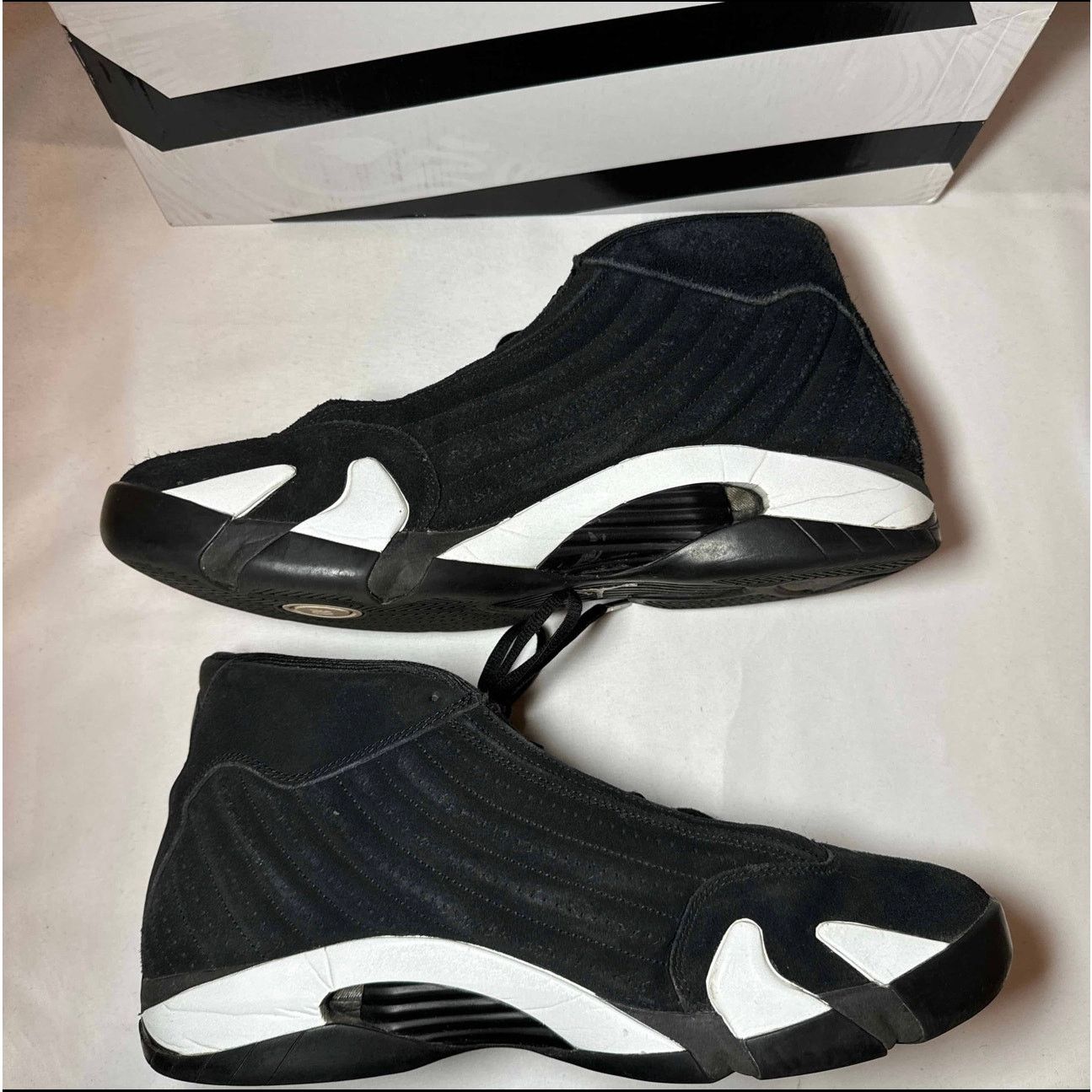 Jordan Brand × Nike Size 13 - Nike Air Jordan 14 Retro Black White Men's Shoes Size US 13 / EU 46 - 3 Thumbnail