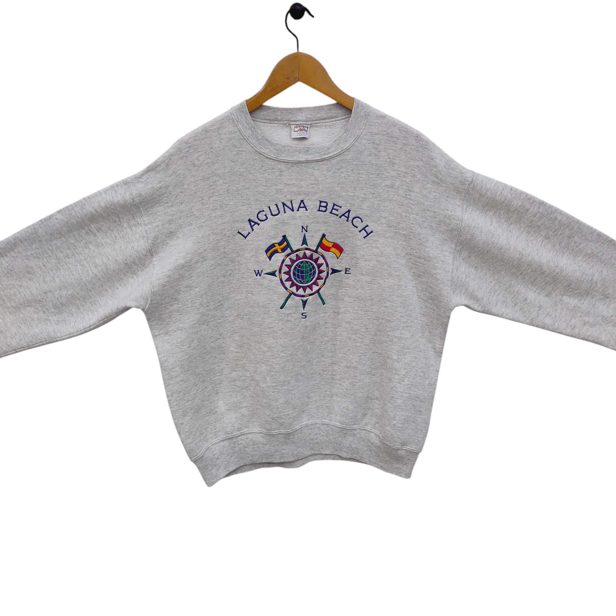 Vintage Laguna Beach Sweatshirt ,Nautical Compass Graphic Size US L / EU 52-54 / 3 - 2 Thumbnail