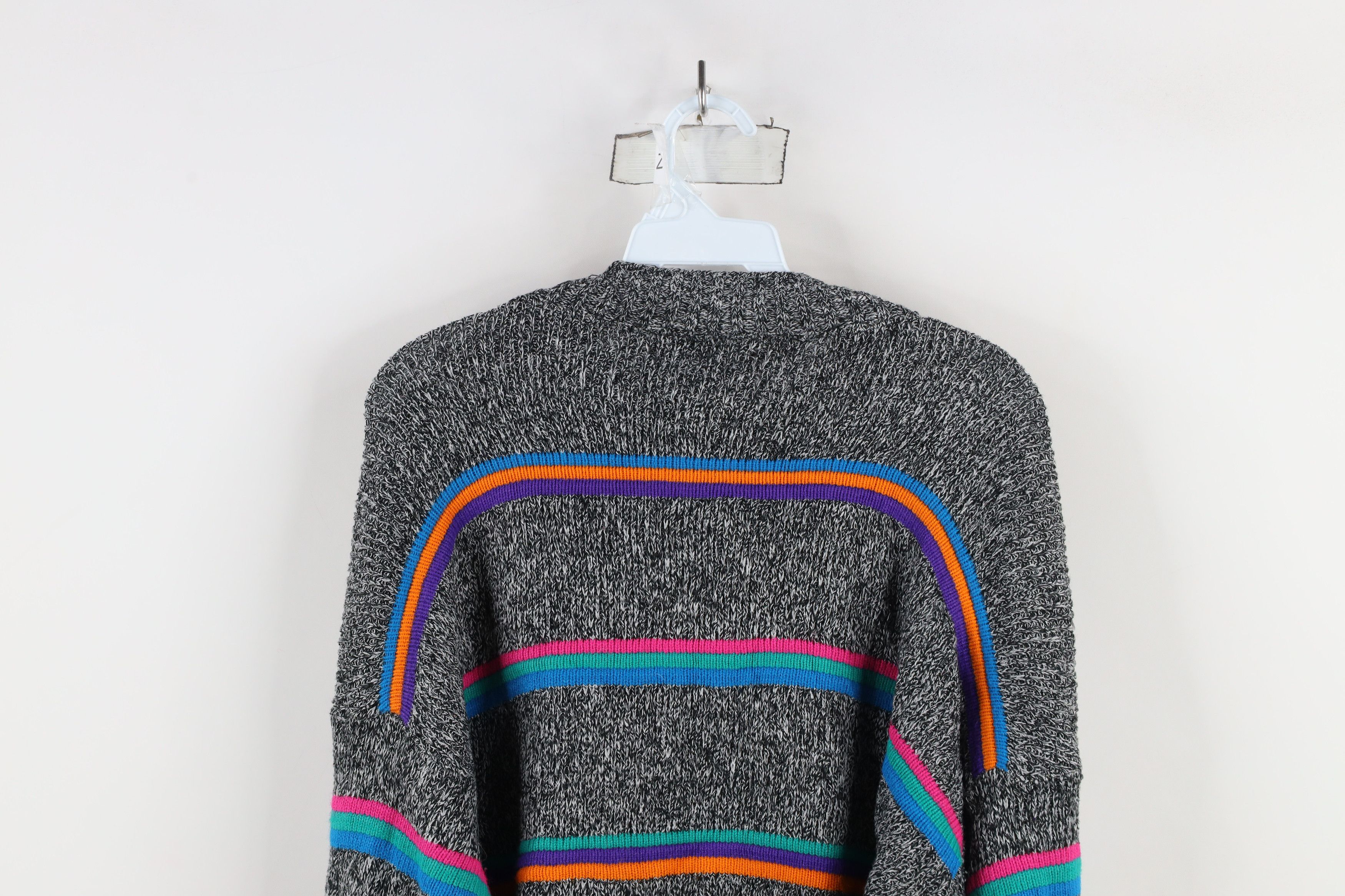 Vintage Vintage 80s 90s Streetwear Rainbow Striped Knit Sweater USA Size L / US 10 / IT 46 - 10 Thumbnail
