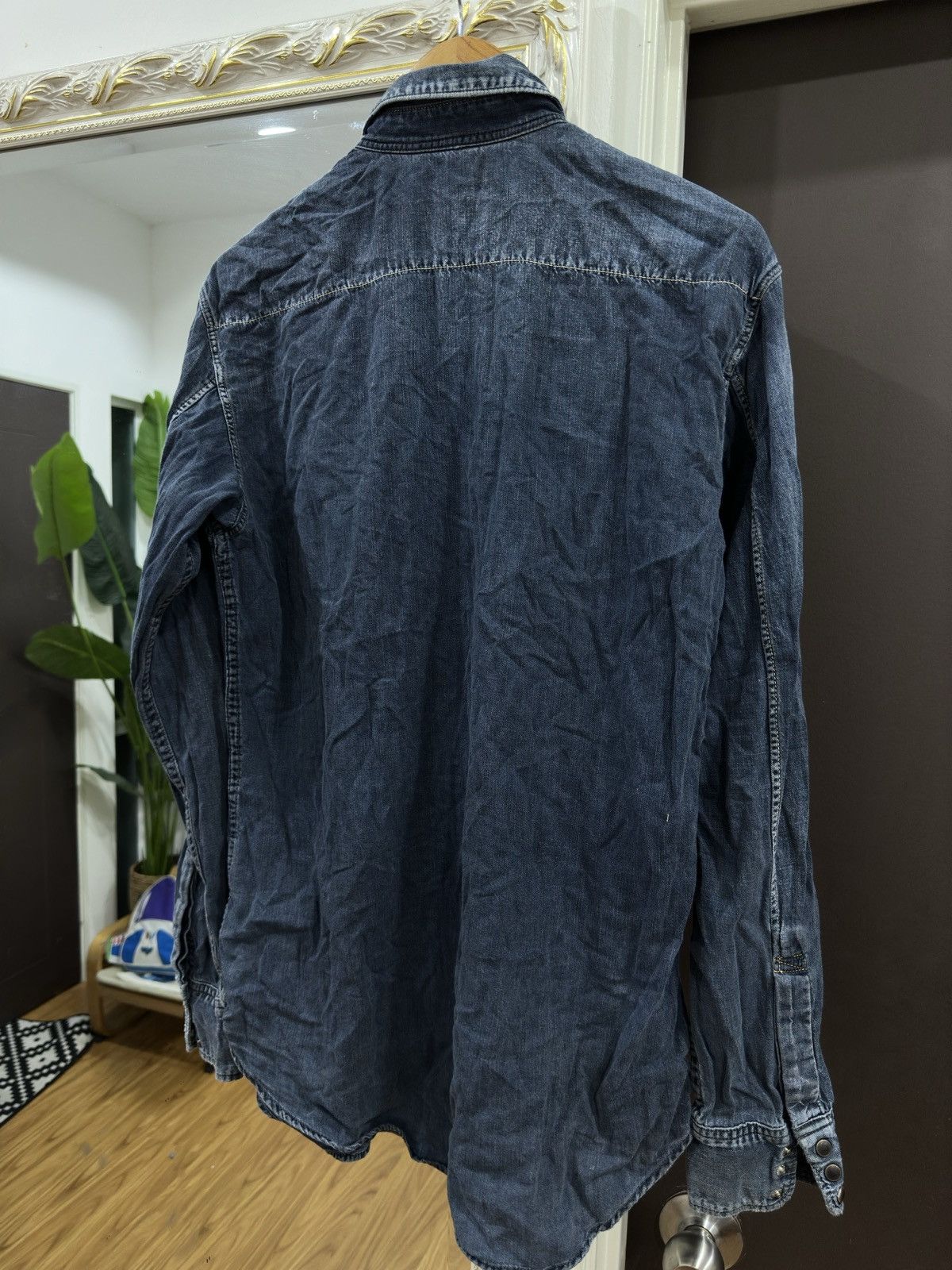 45rpm 45rpm Japan Western Denim Wash Button Up Shirt Size US M / EU 48-50 / 2 - 16 Thumbnail
