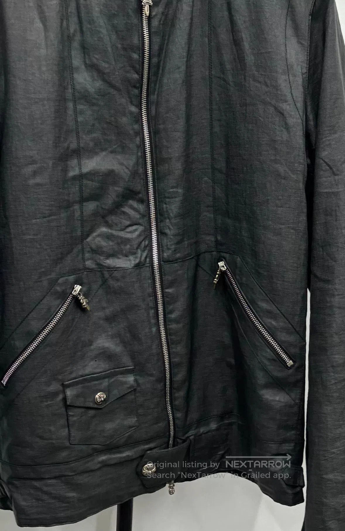 Chrome Hearts chrome hearts oil wax leather zip jacket. Size US L / EU 52-54 / 3 - 3 Thumbnail