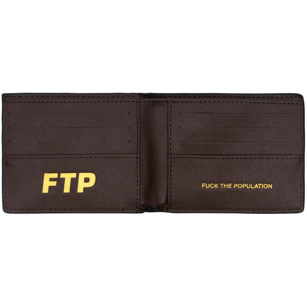 Fuck The Population FTP Logo Repete Wallet (Brown) Size ONE SIZE - 2 Thumbnail