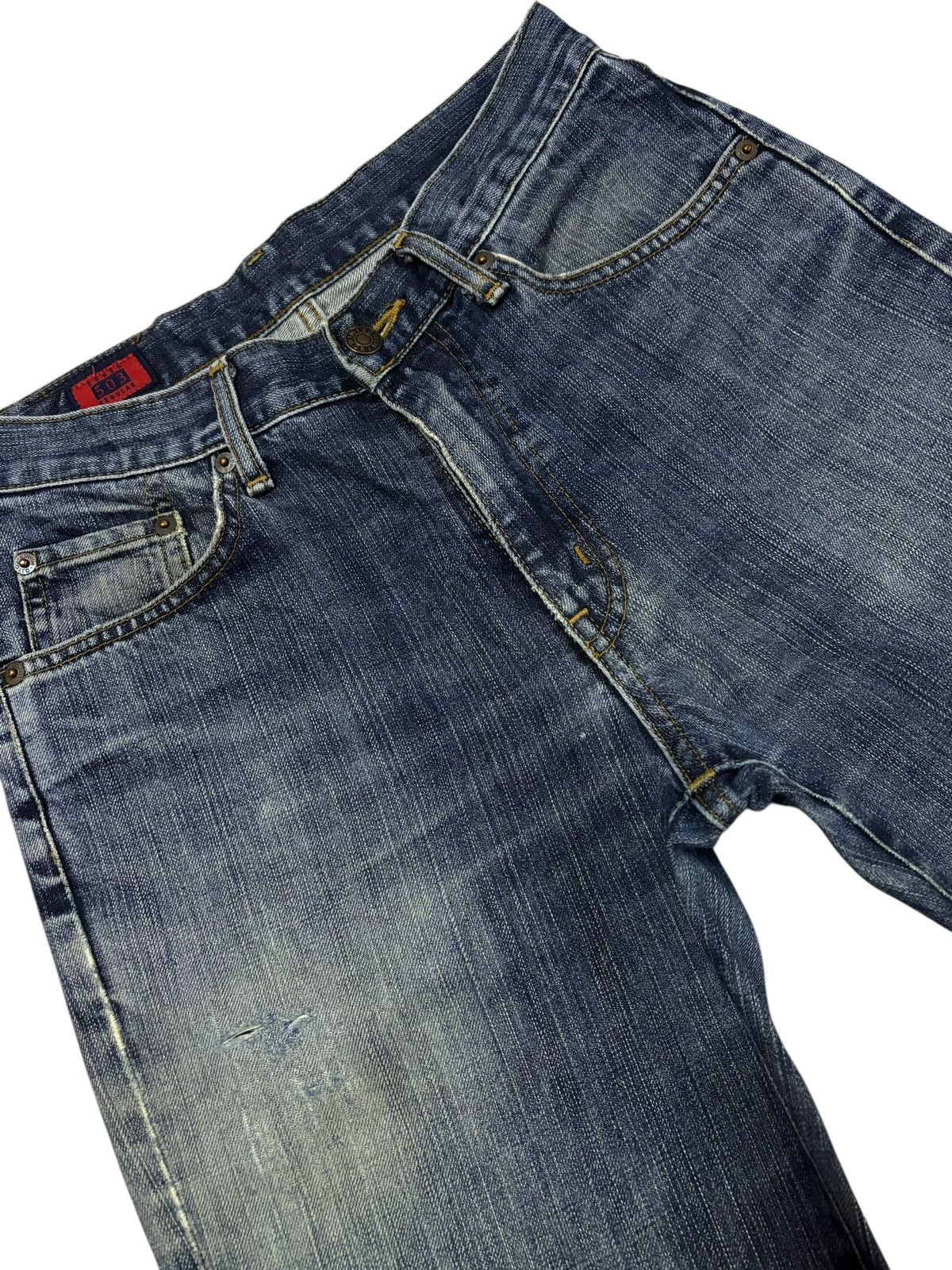 Edwin Vtg Edwin Japan 503 Distressed Jeans Size US 28 / EU 44 - 4 Thumbnail