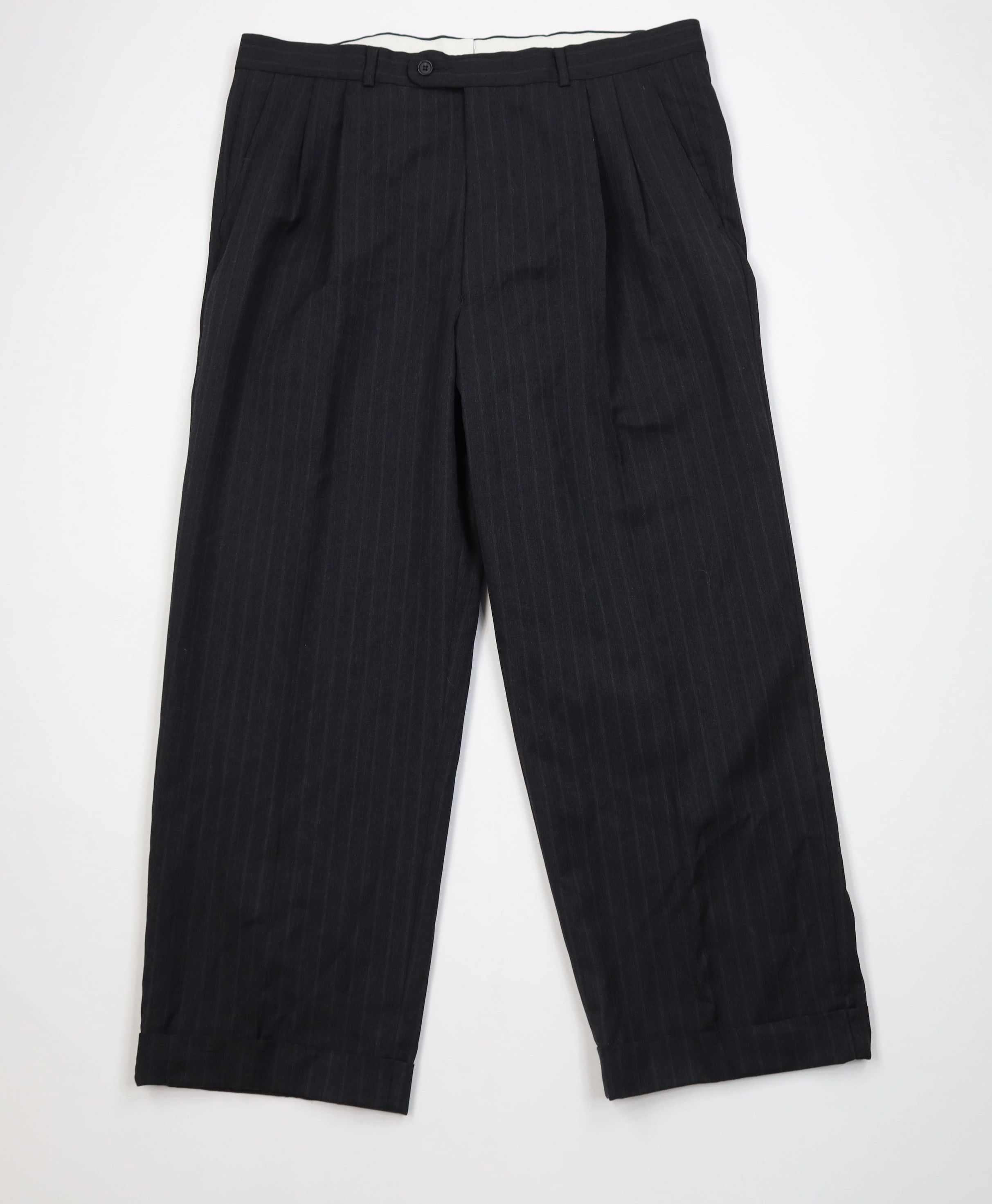 Vintage Vintage 90s Streetwear Wool Knit Wide Leg Chino Pants Size US 38 / EU 54 - 1 Thumbnail