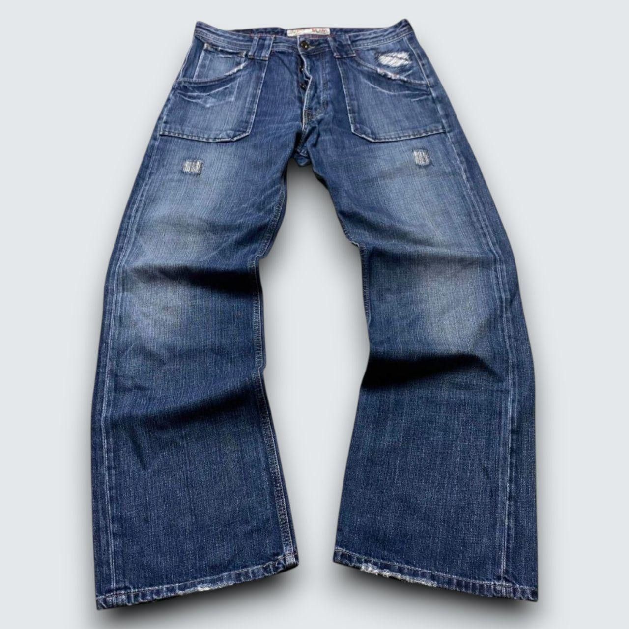 Pepe Jeans 00s Pepe Jeans Distressed Jeans Navy 34" Size US 34 / EU 50 - 1 Thumbnail