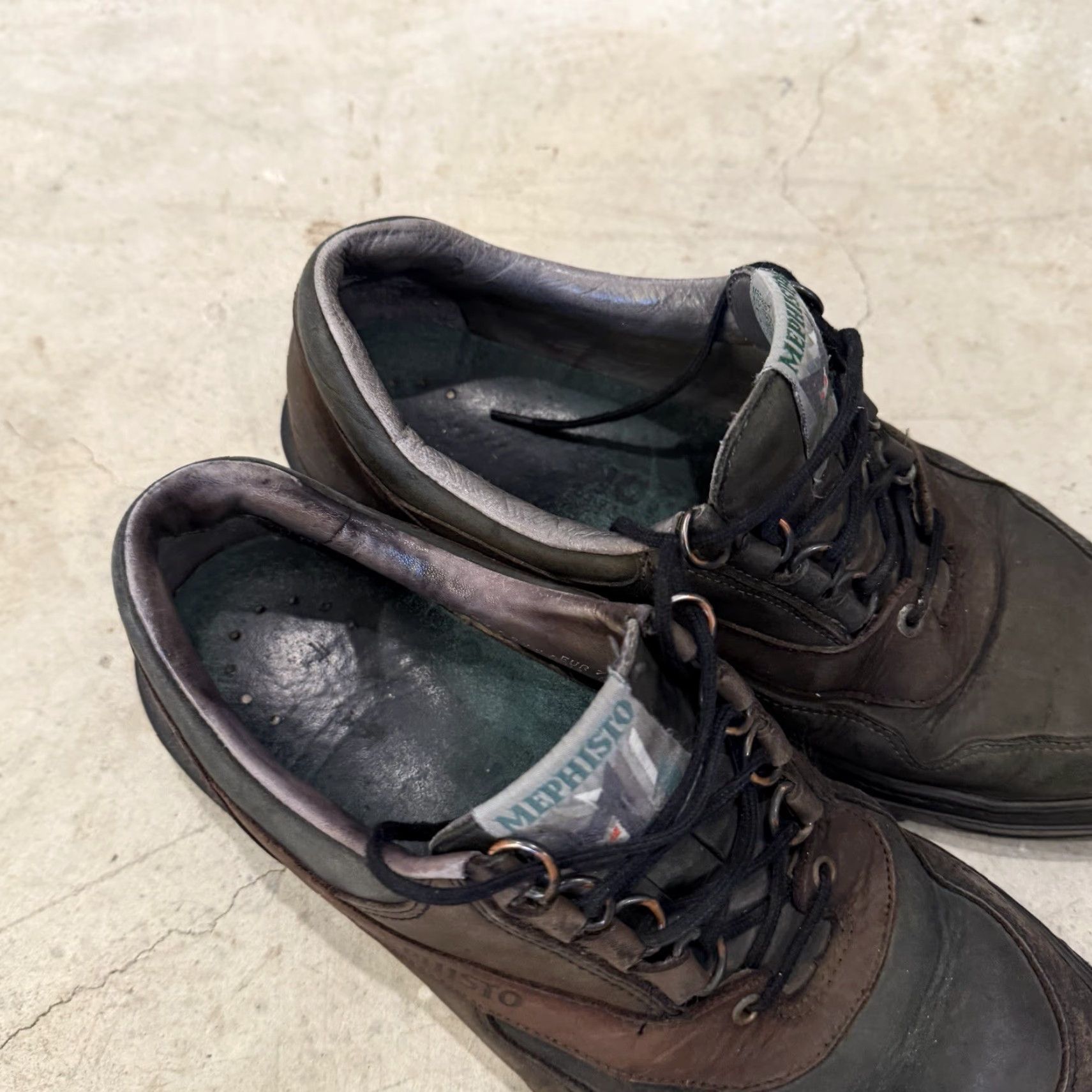 Mephisto VINTAGE Mephisto Womens 8 Brown Leather Lace Oxford Runoff Air Jet System DISTRESSED OXFORD Casual Womens Shoes Size ONE SIZE - 3 Thumbnail