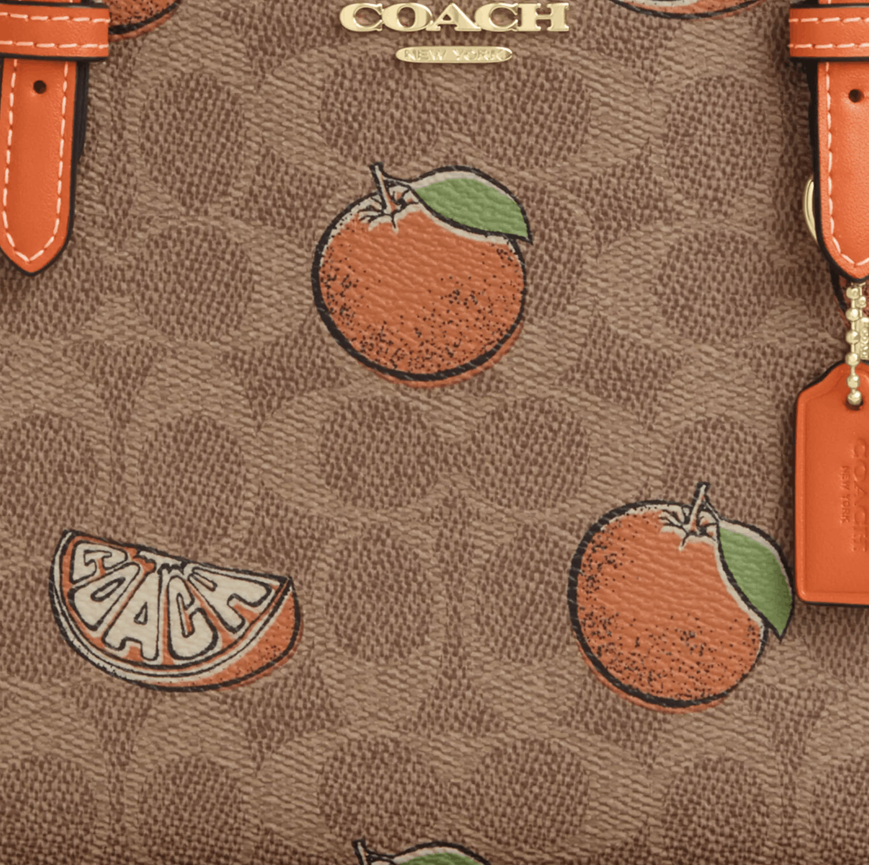 Coach Mollie Tote Bag 25 With Orange Print CAL78 | Grailed