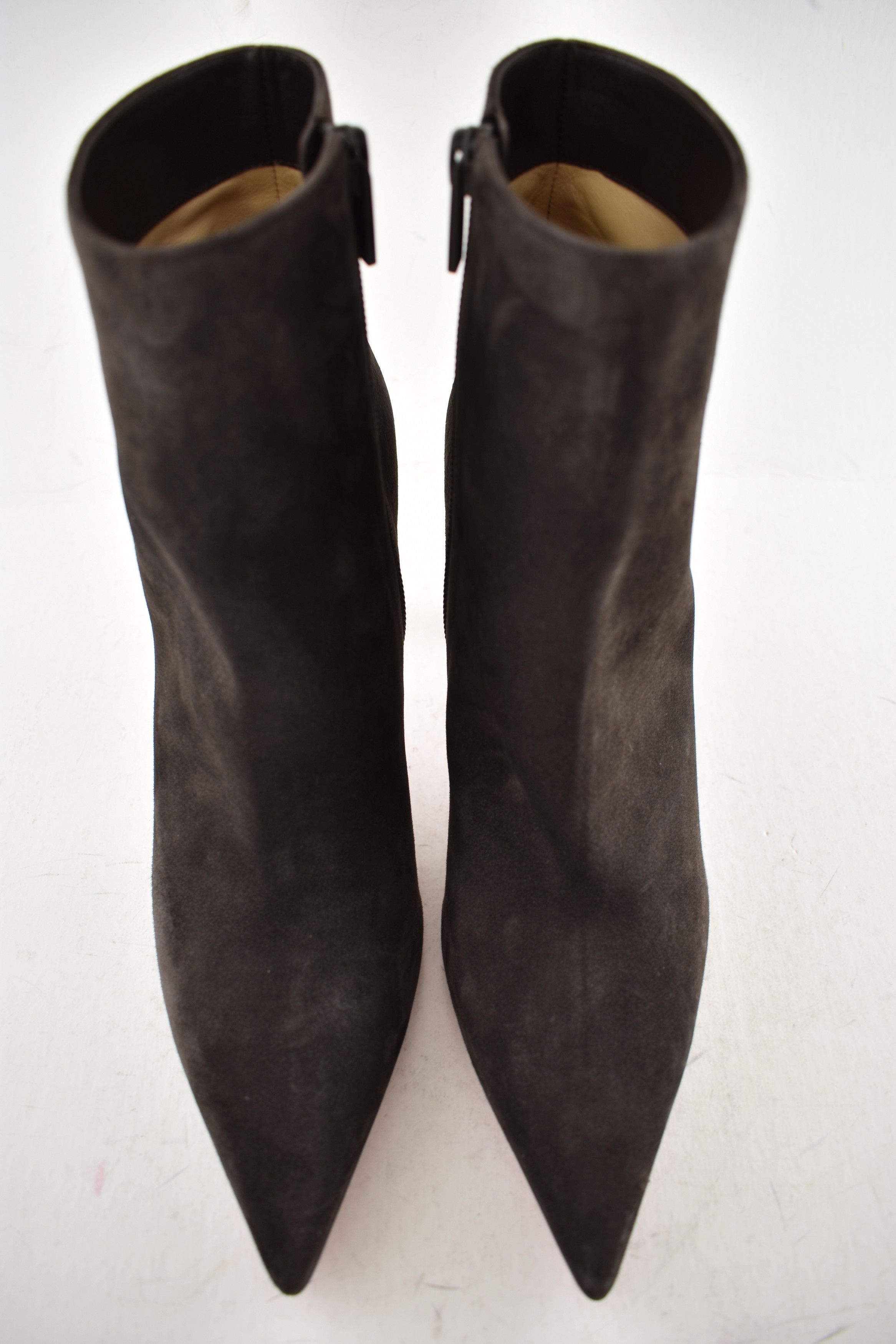 Vibella Booty 85 Cafe Brown Suede Pointed Heel Bootie 39