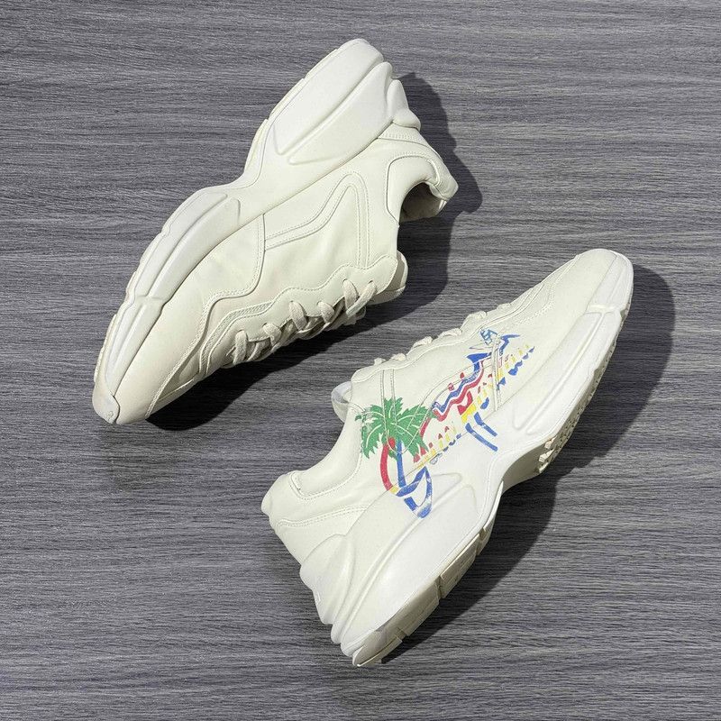 Gucci Gucci Rhyton Hawaiian Logo Low-Top Sneakers - Size US 9.5 / EU 42-43 - 6 Thumbnail