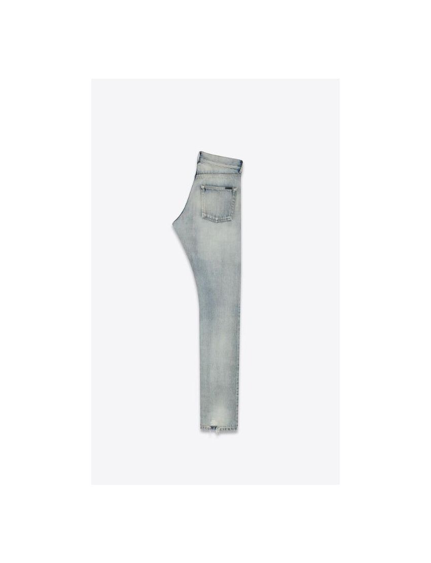 Saint Laurent Paris o1s1wg110824 Slim-Fit Jeans in 80's Denim in Vintage Blue Size US 28 / EU 44 - 2 Thumbnail