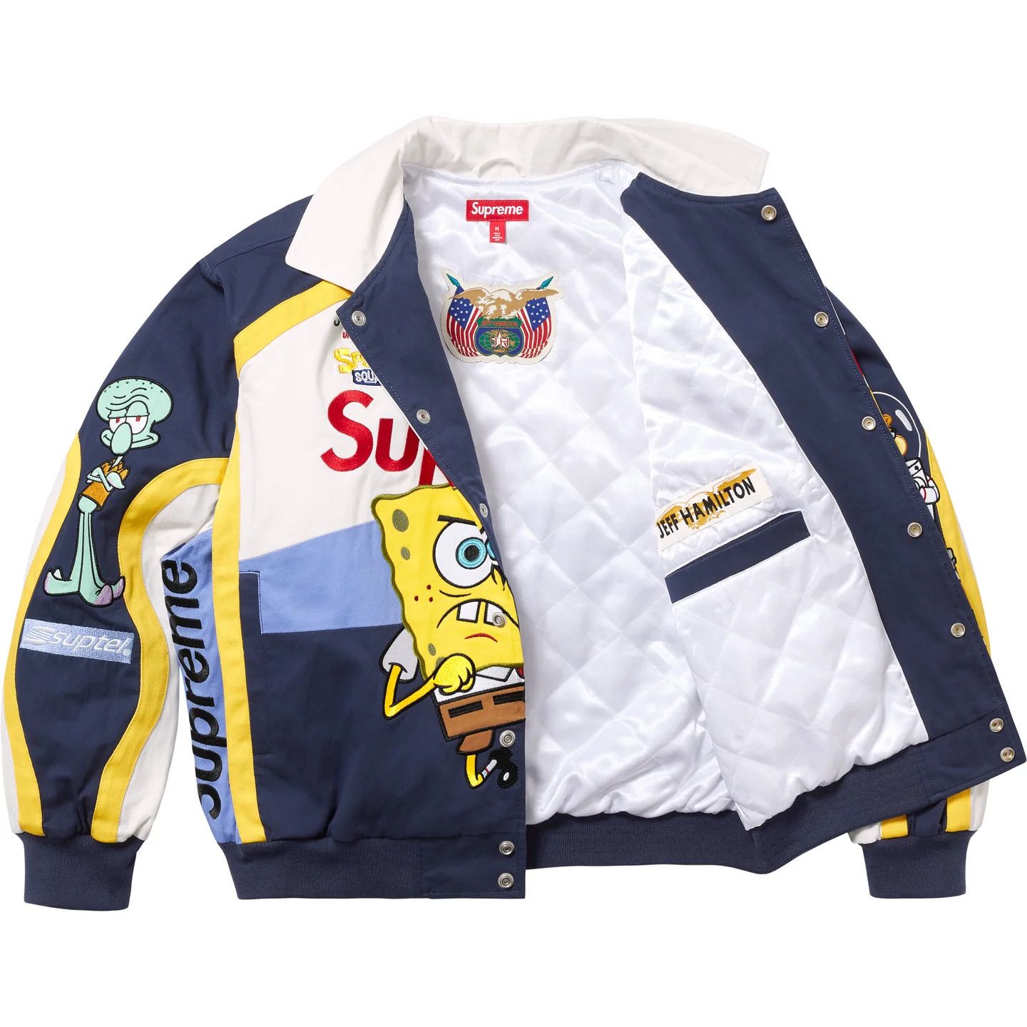 Jeff Hamilton × Supreme Supreme Spongebob SquarePants Jeff Hamilton Racing Jacket Size US XL / EU 56 / 4 - 2 Thumbnail
