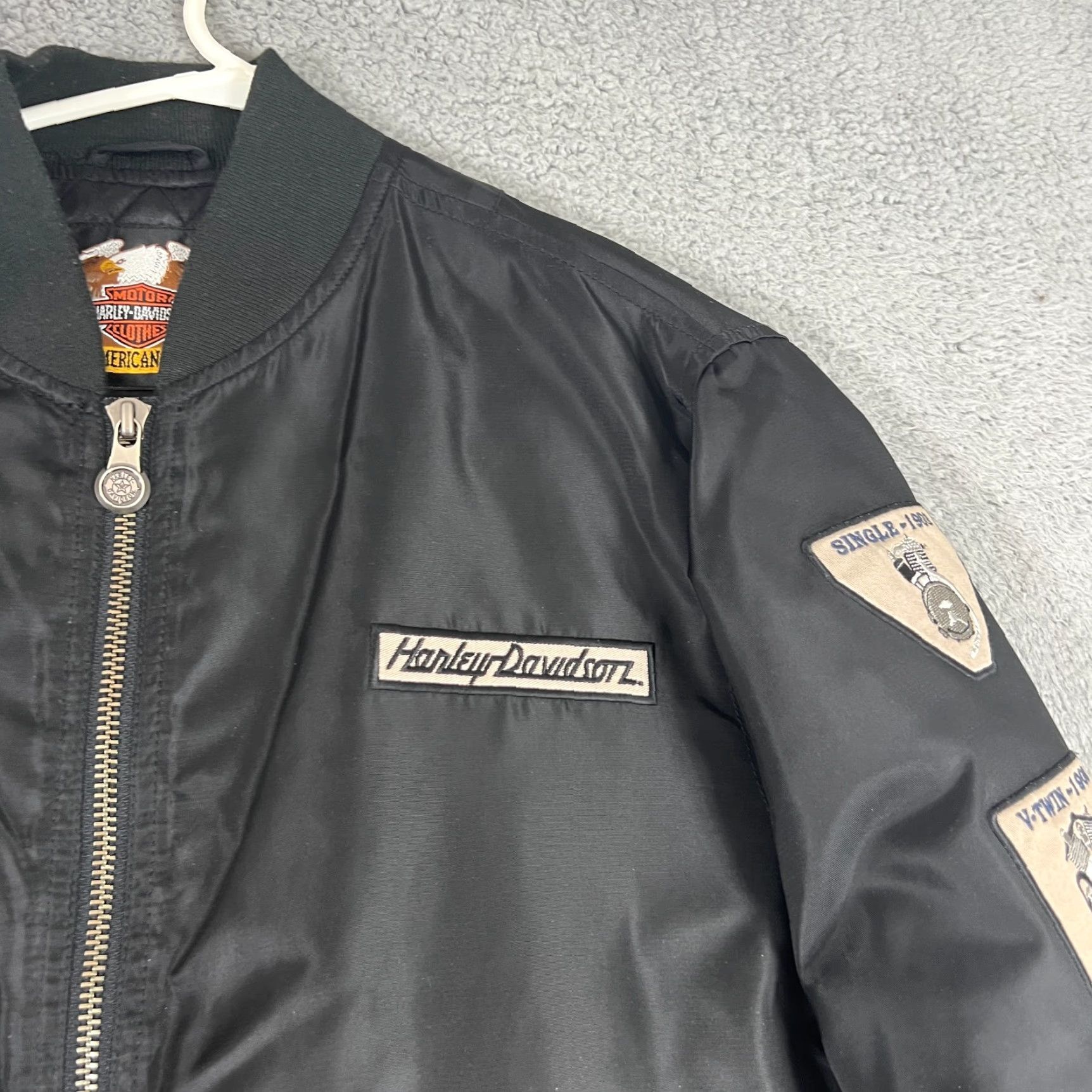 Harley Davidson VINTAGE Harley-Davidson Jacket Windbreaker Jacket Nylon Black S Mens Windbreaker Nylon Subtitles? Size US S / EU 44-46 / 1 - 4 Thumbnail
