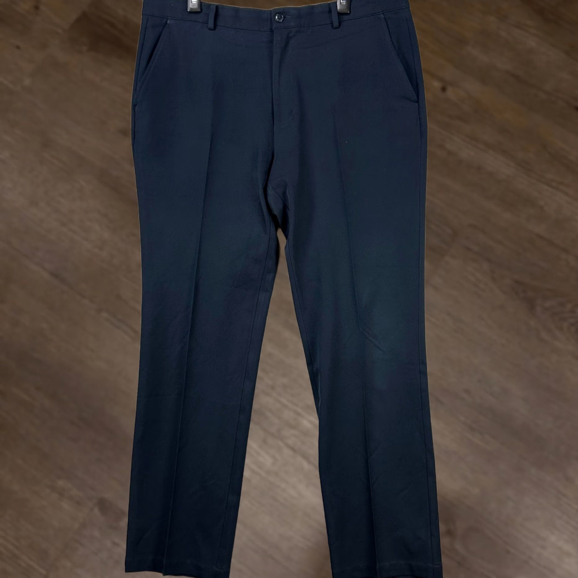 Vintage Greg Norman Men Chino Golf Pants 36X32 Blue Flat Front Stretch Athletic Straight Size US 36 / EU 52 - 1 Thumbnail