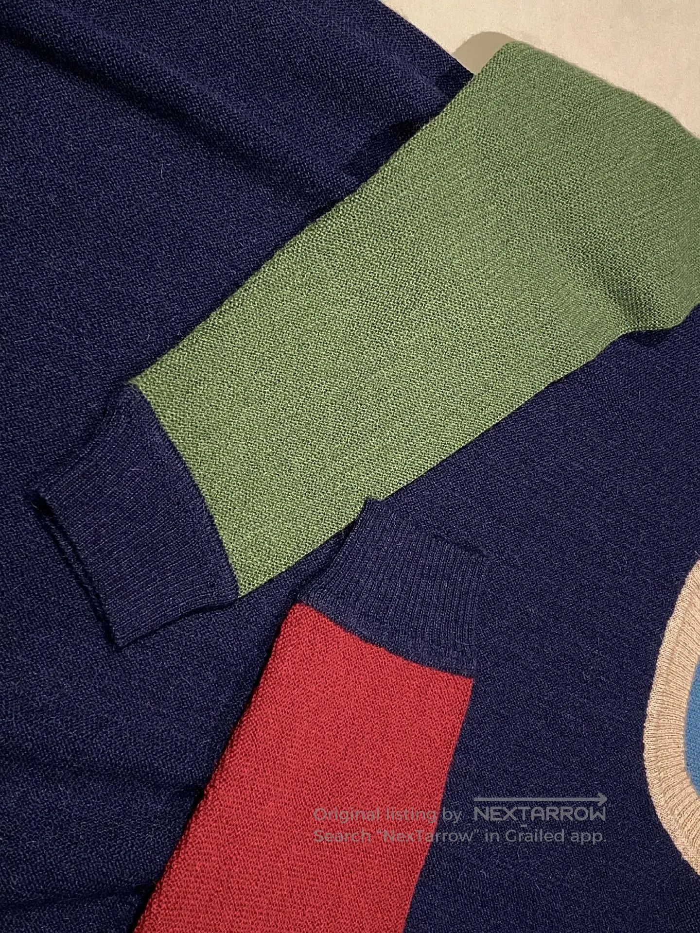 Beams Japan BEAMS x International Gallery Alpaca Color Block Sweater. Size US L / EU 52-54 / 3 - 6 Thumbnail