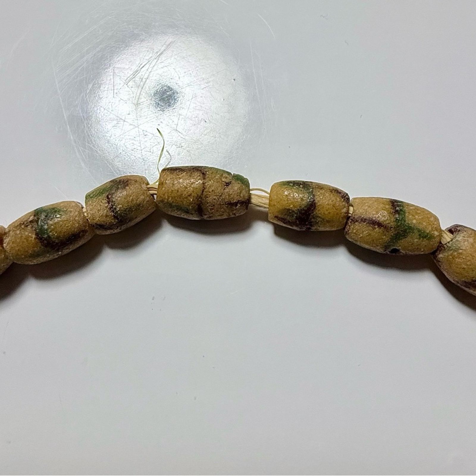 Vintage Vintage African Krobo Powder Glass Trade Bead Ghana 1970s–90 Size ONE SIZE - 6 Thumbnail