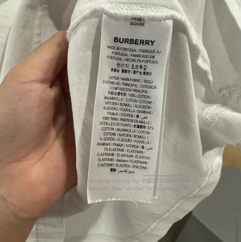 Burberry Burberry Women's White Cotton T-Shirt. Size S / US 4 / IT 40 - 5 Thumbnail