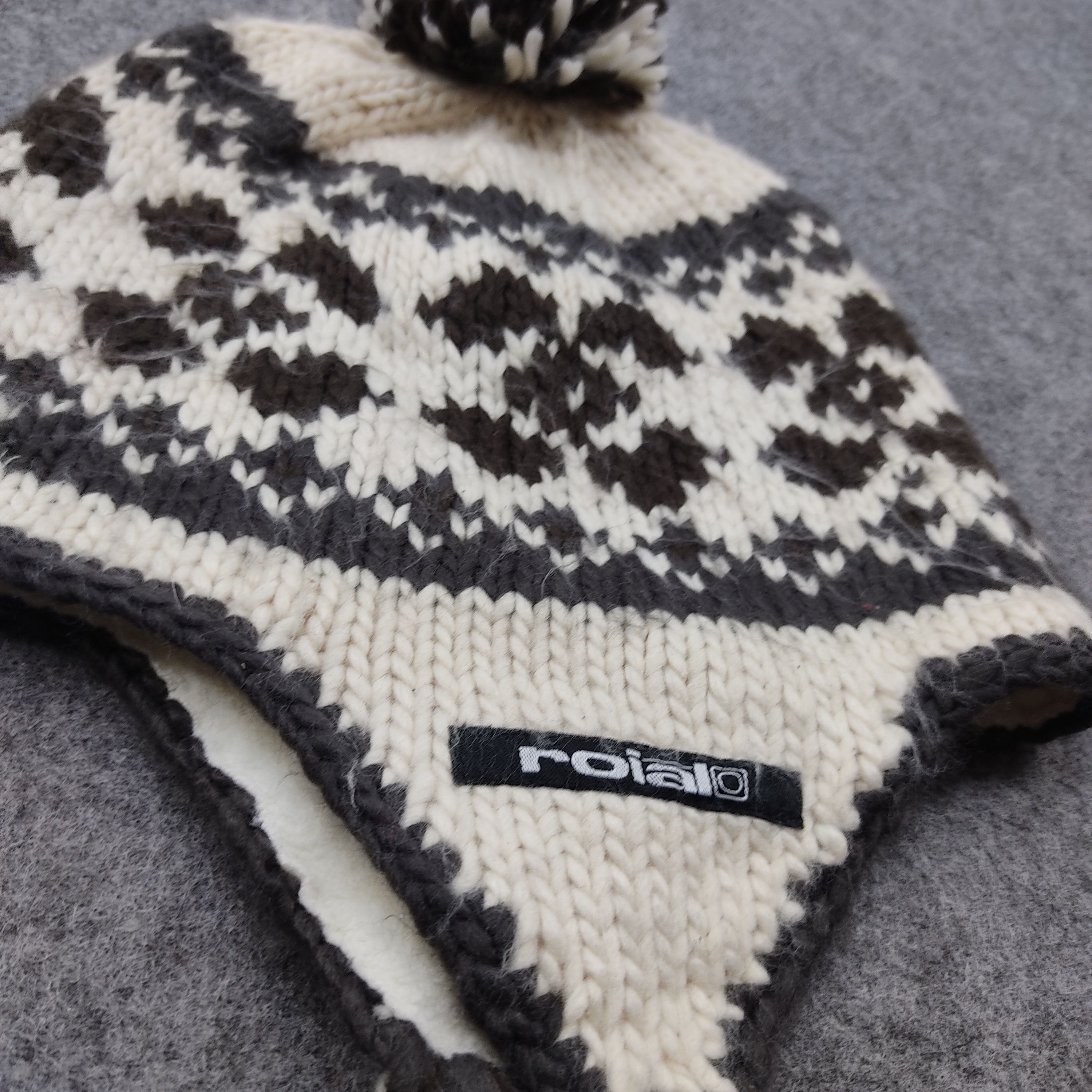 Japanese Brand Roial Knit Earflap Beanie / Snow Hat / Snow Cap Size ONE SIZE - 2 Thumbnail