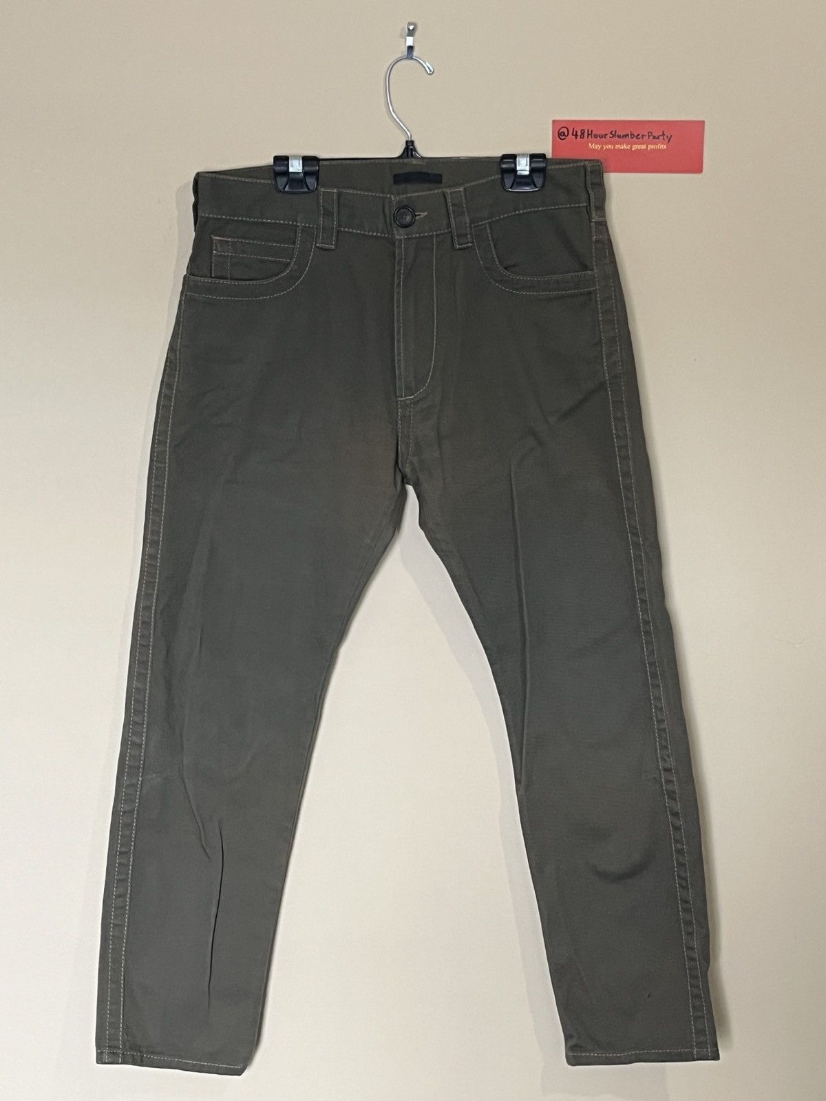 Prada Prada Green Loose fit Treated Denim - 32W Size US 32 / EU 48 - 1 Thumbnail