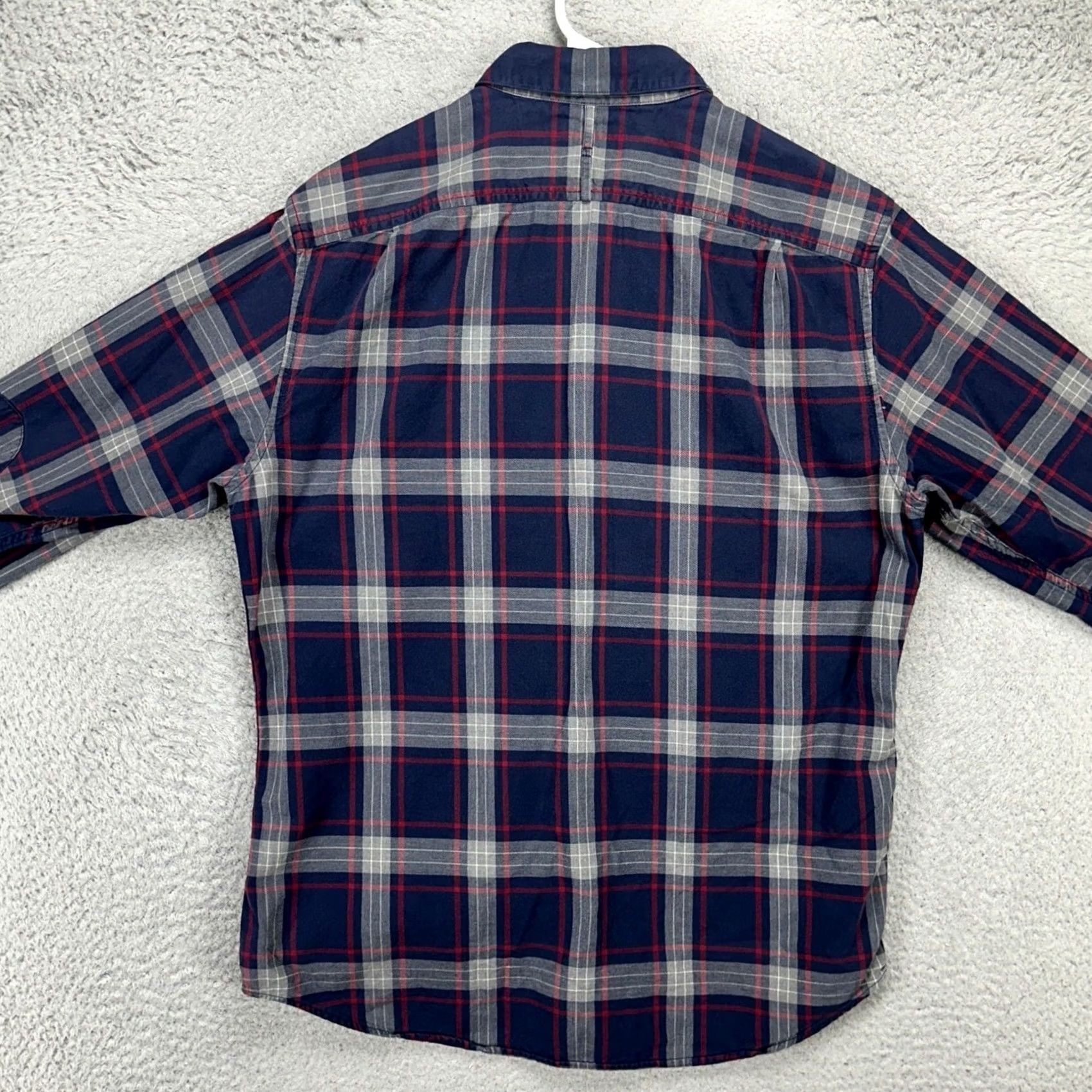 Banana Republic Banana Republic Luxe Flannel Shirt Mens Medium Blue Plaid Slim Fit Flap Pocket Shirt Size US M / EU 48-50 / 2 - 2 Thumbnail