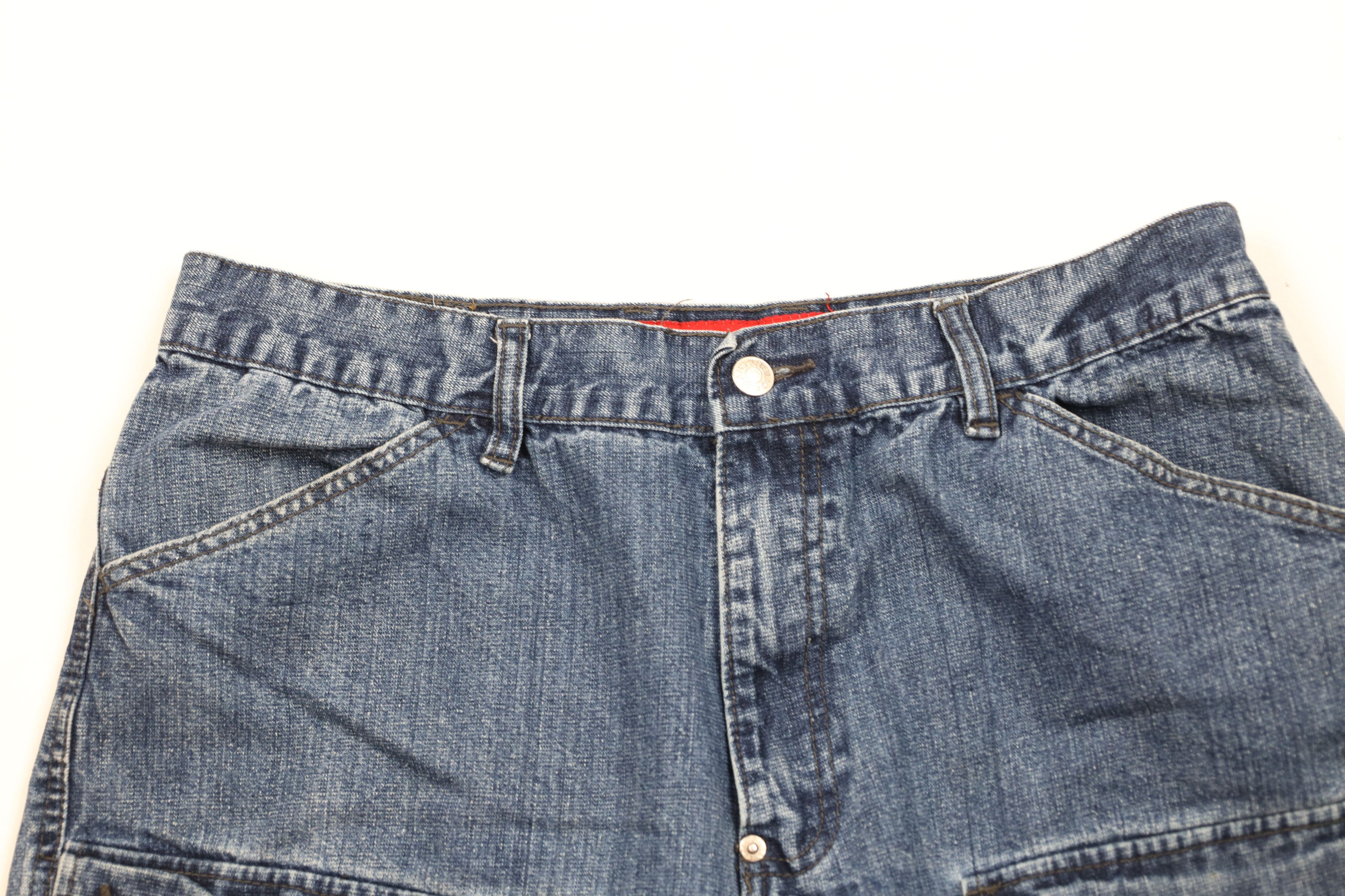 Vintage Vintage Y2K Streetwear Baggy Loose Fit Denim Cargo Shorts Size US 34 / EU 50 - 2 Thumbnail