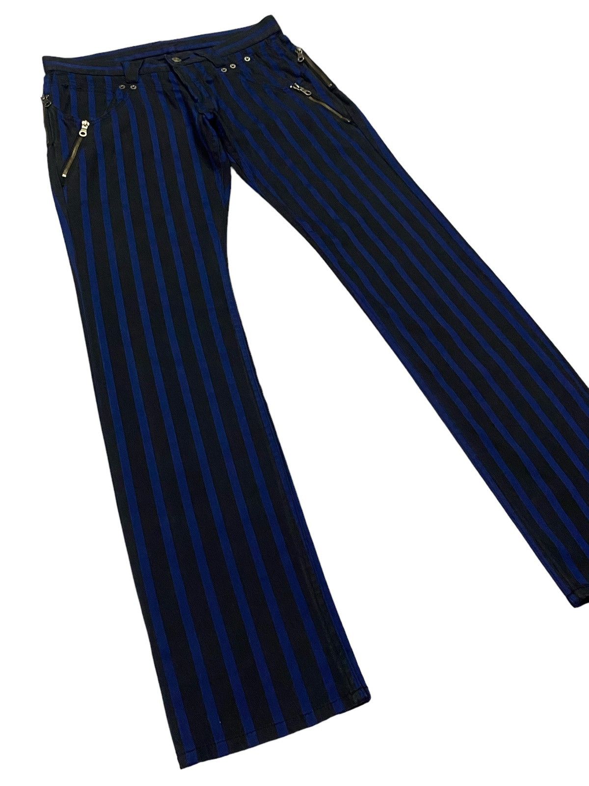 PPFM PPFM Striped Black And Blue Jeans Size US 32 / EU 48 - 17 Thumbnail