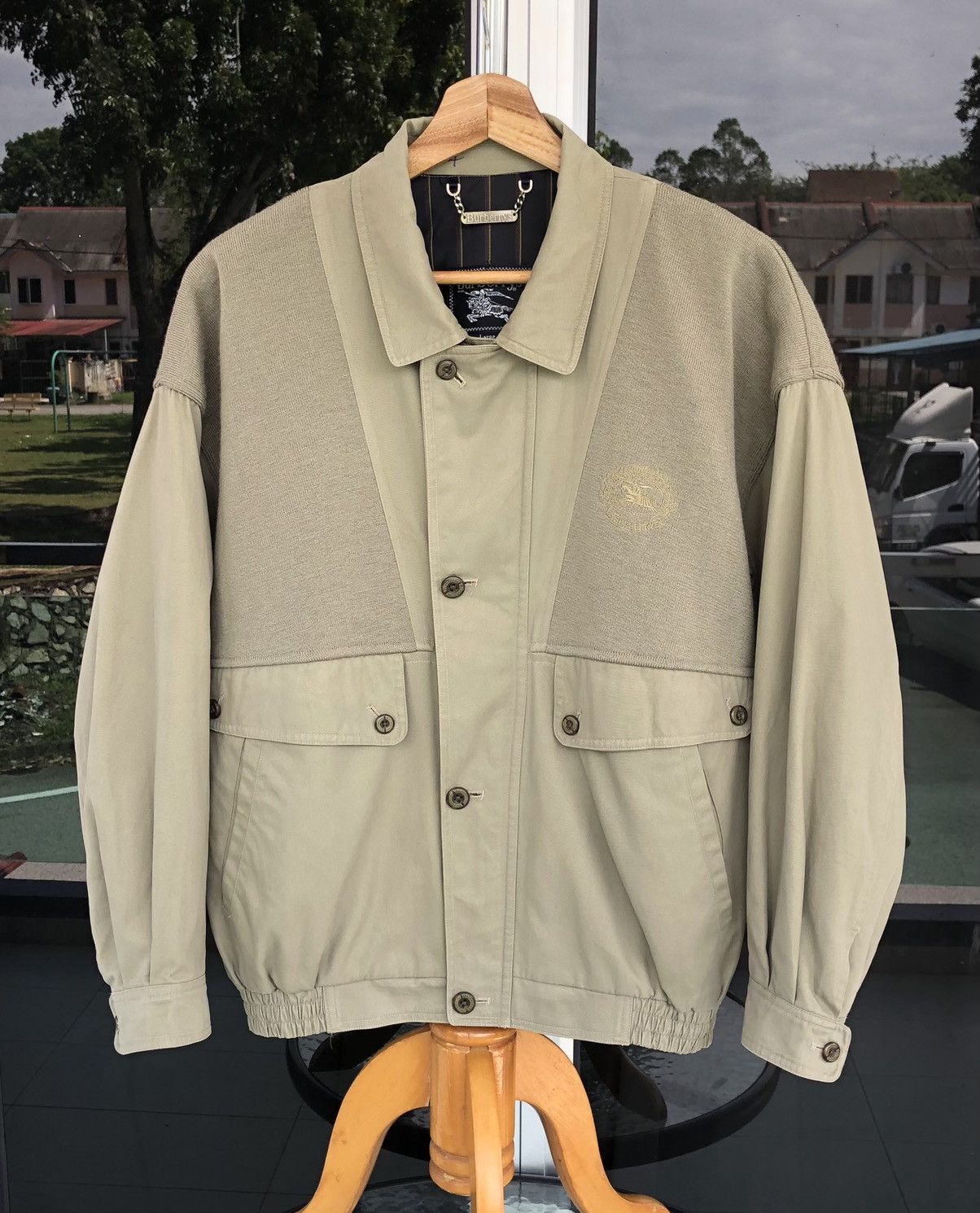 Burberry Vintage Burberrys Prorsum Wool Knitted Bomber Jacket Size US M / EU 48-50 / 2 - 1 Thumbnail