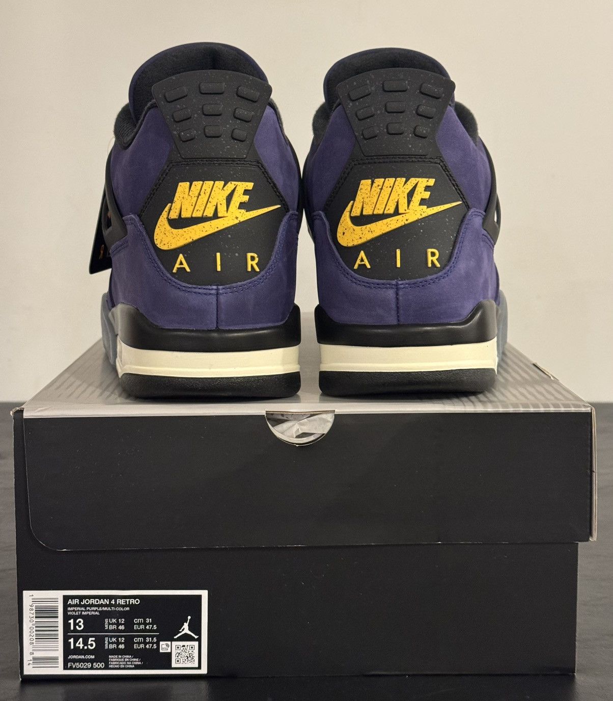 Jordan Brand Nike Air Jordan 4 Lakers Lakeshow Imperial Purple Size 13 Size US 13 / EU 46 - 4 Thumbnail