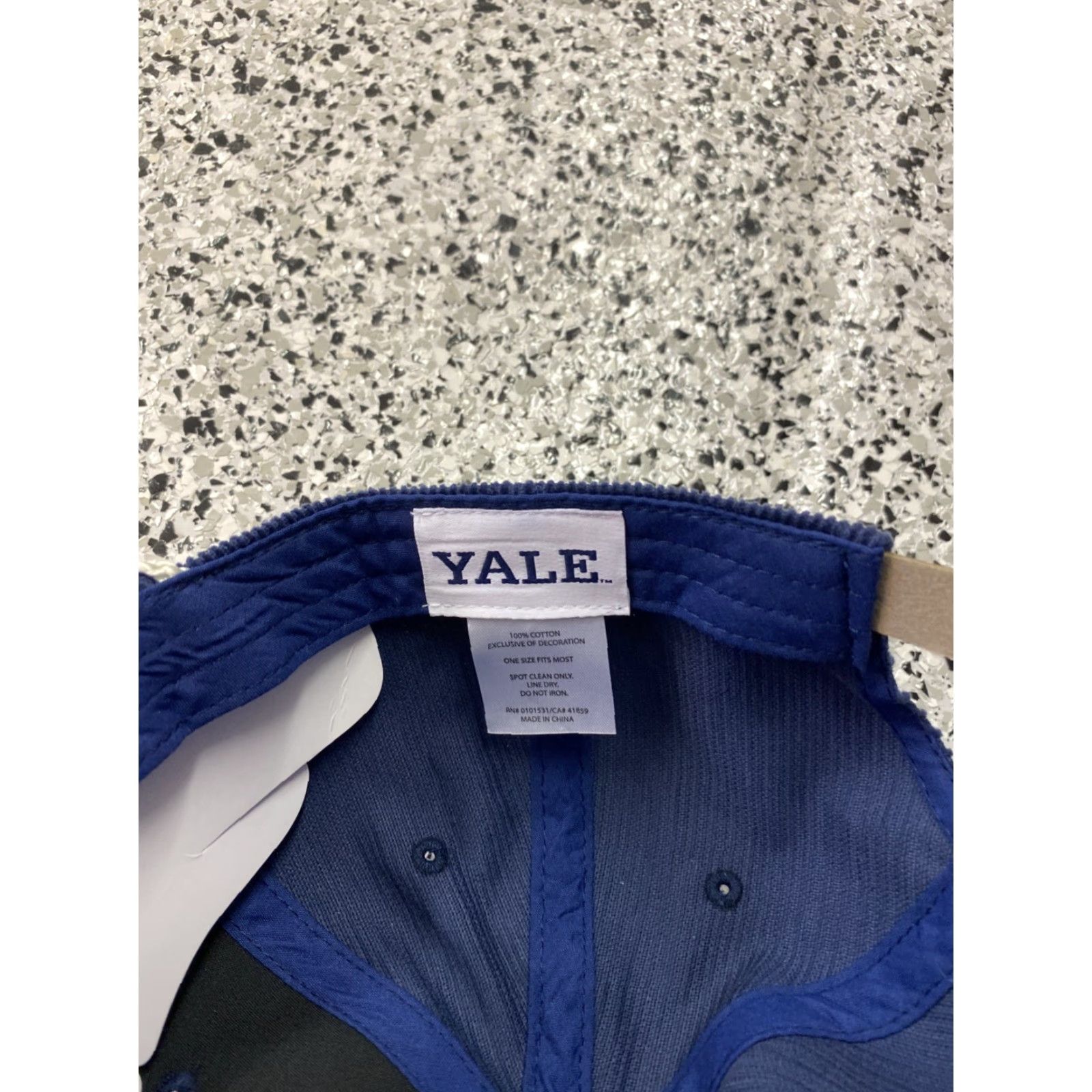Roper YALE University Bulldogs Corduroy Baseball Hat Rope Accent Logo Navy Retro NEW Size ONE SIZE - 3 Thumbnail