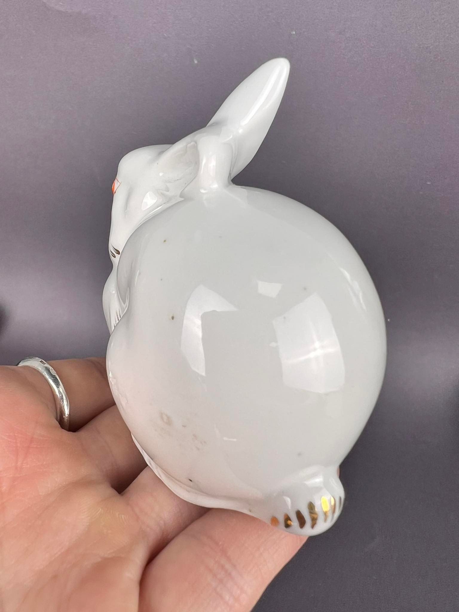 Vintage Polonne Vintage Miniature Soviet Porcelain Figure Rabbit Size ONE SIZE - 7 Thumbnail