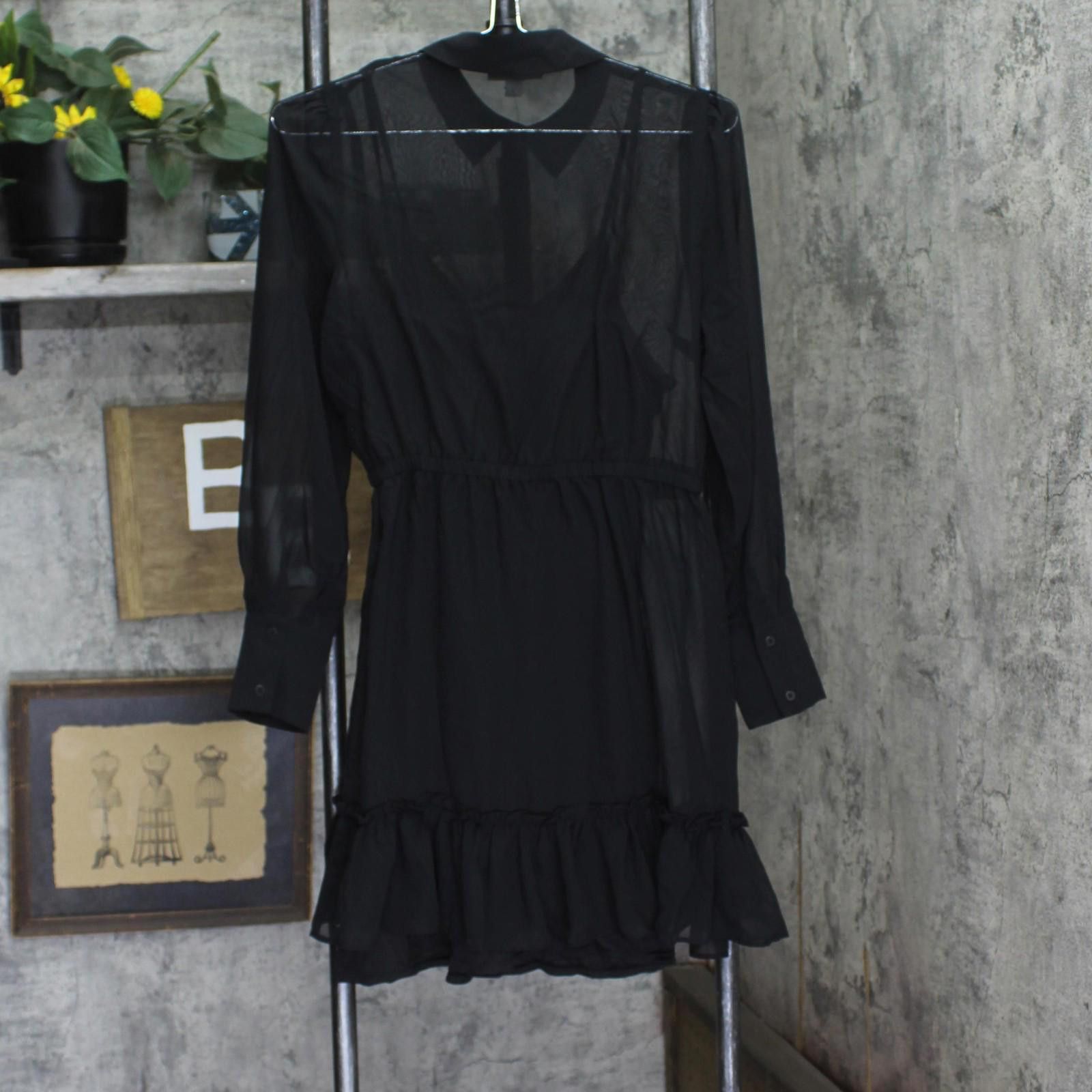 Bar III Bar Iii Collared Short Mini Dress 100118377pt Black Pm Size M / US 6-8 / IT 42-44 - 2 Thumbnail
