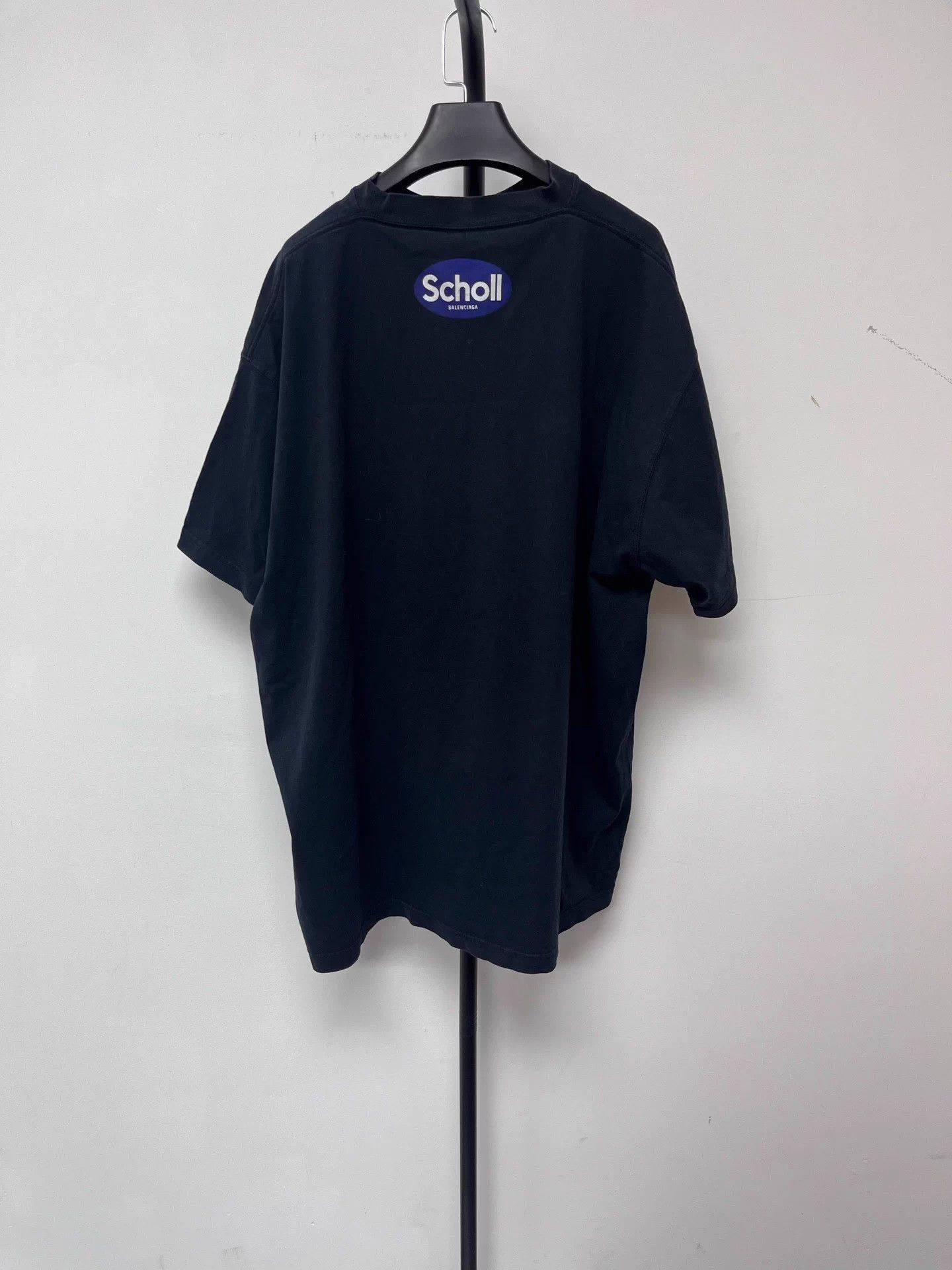 Balenciaga Balenciaga Men's Letter Print Crew Tee Black Size 3 Size US L / EU 52-54 / 3 - 2 Thumbnail