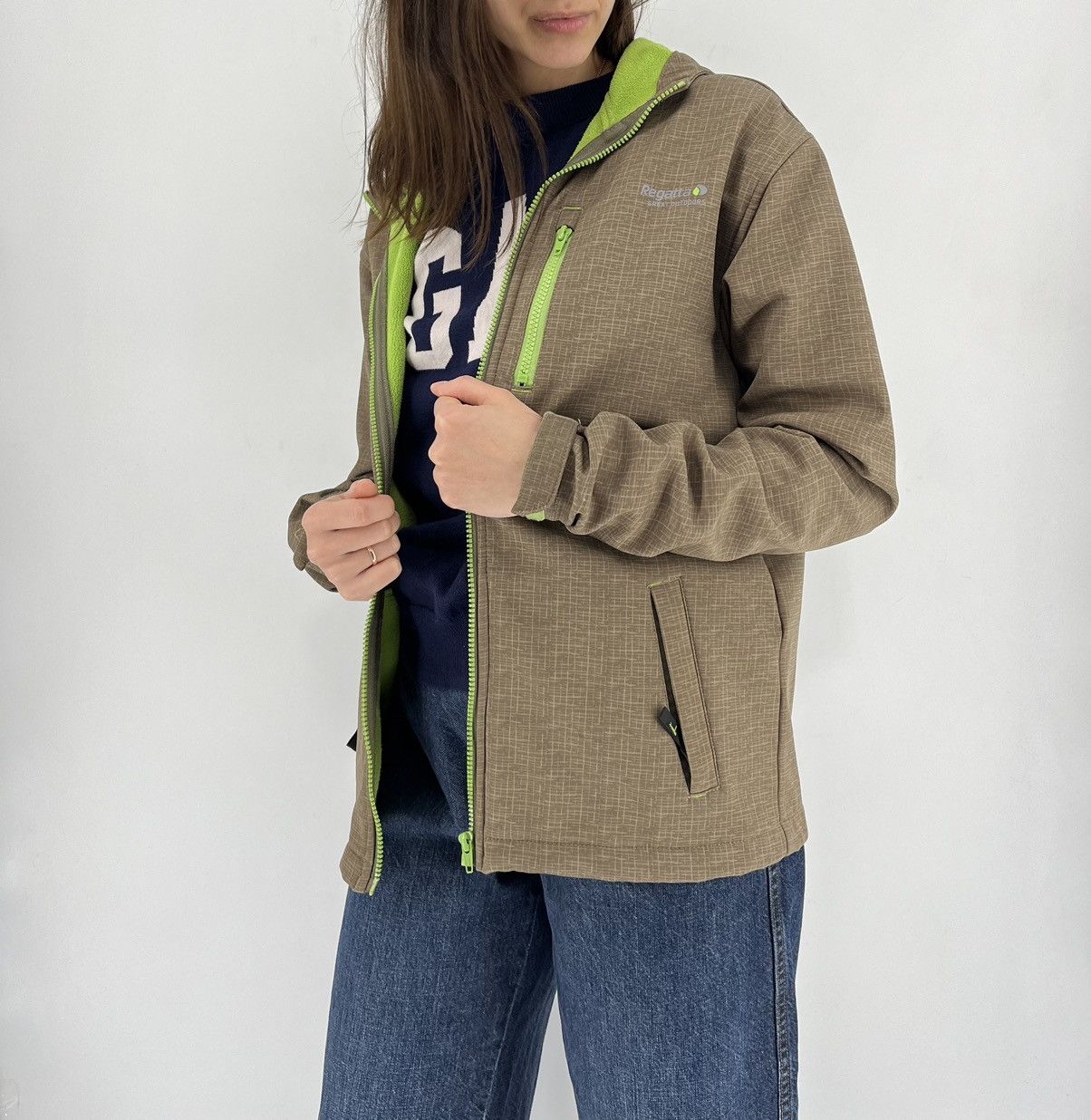 Vintage Regatta Softshell Outdoor Jacket/Waterproof Rain Jacket Size XS / US 0-2 / IT 36-38 - 4 Thumbnail