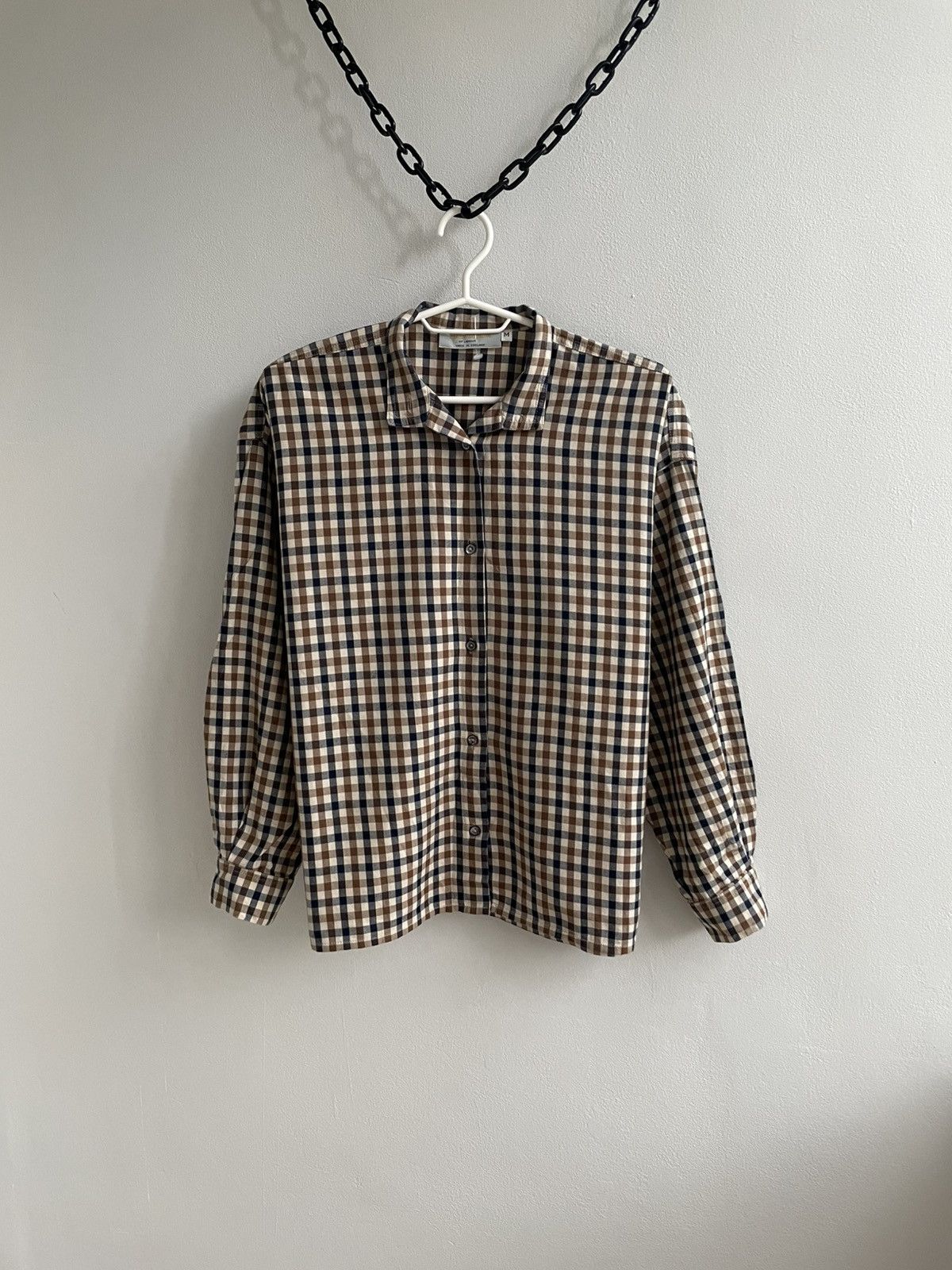 Designer × Vintage Aquascutum Vintage Check Plaid Long Sleeve Button Up Shirt Size M / US 6-8 / IT 42-44 - 1 Thumbnail
