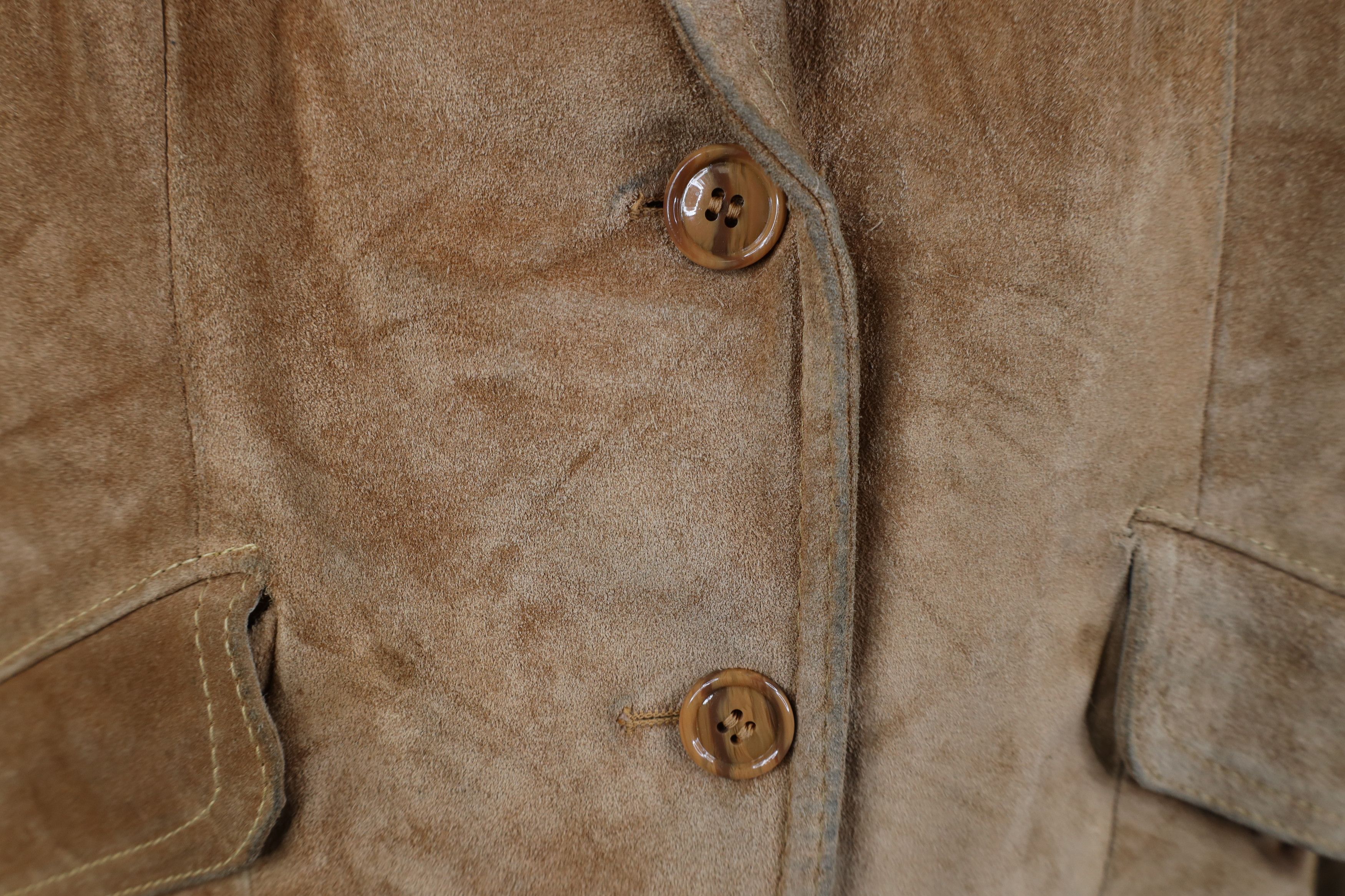 Vintage Vintage 70s 80s Streetwear Suede Leather Blazer Jacket Brown Size L / US 10 / IT 46 - 4 Thumbnail