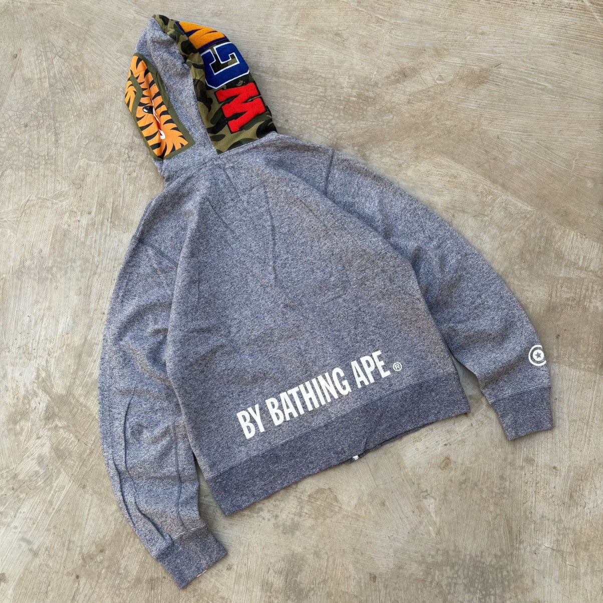 Bape Heather Shark Full Zip Hoodie Size US L / EU 52-54 / 3 - 6 Thumbnail