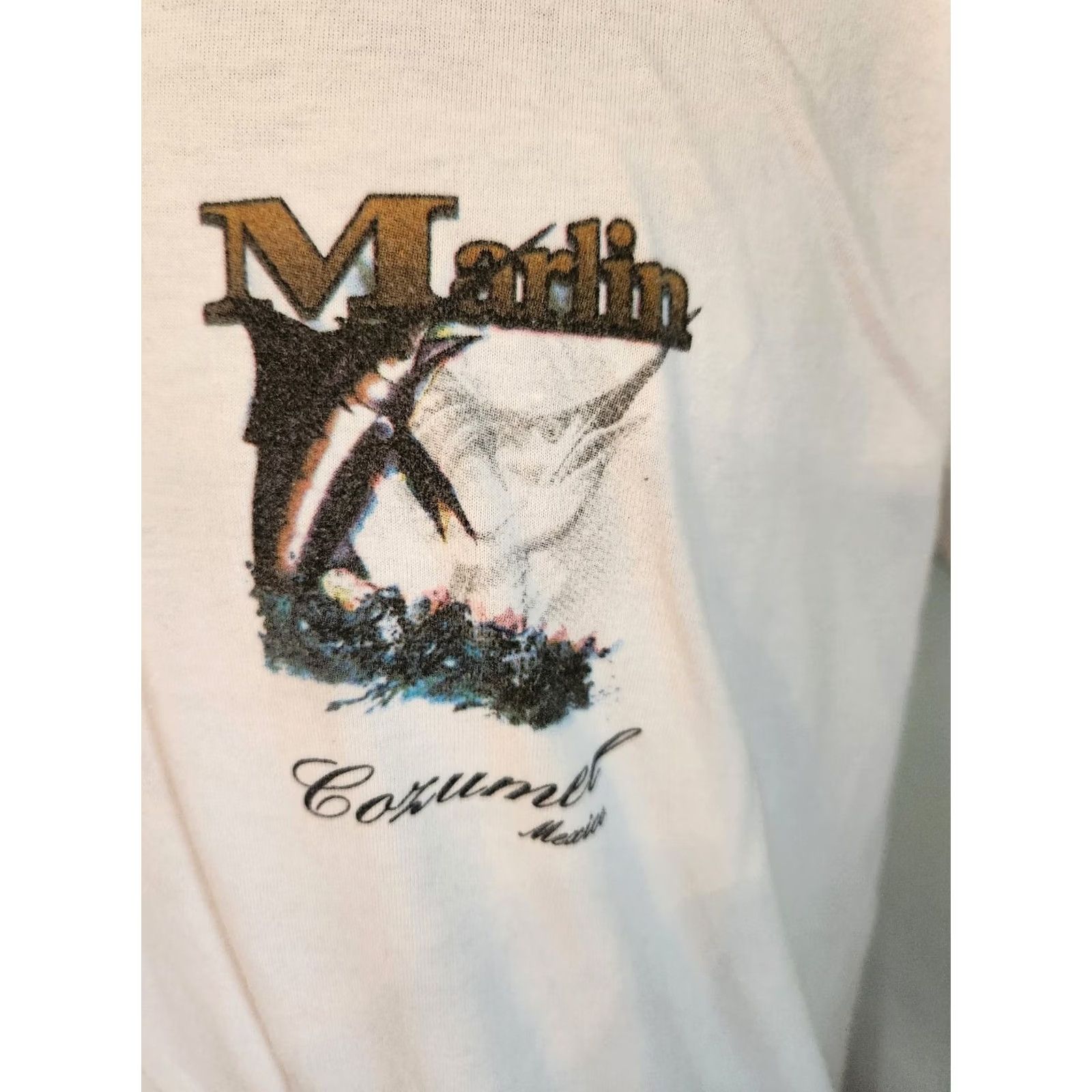 Doublet VINTAGE Dolphins Marlin Cozumel Mexico Whitt Double Sided T Shirt XXL XL? Size US XL / EU 56 / 4 - 2 Thumbnail