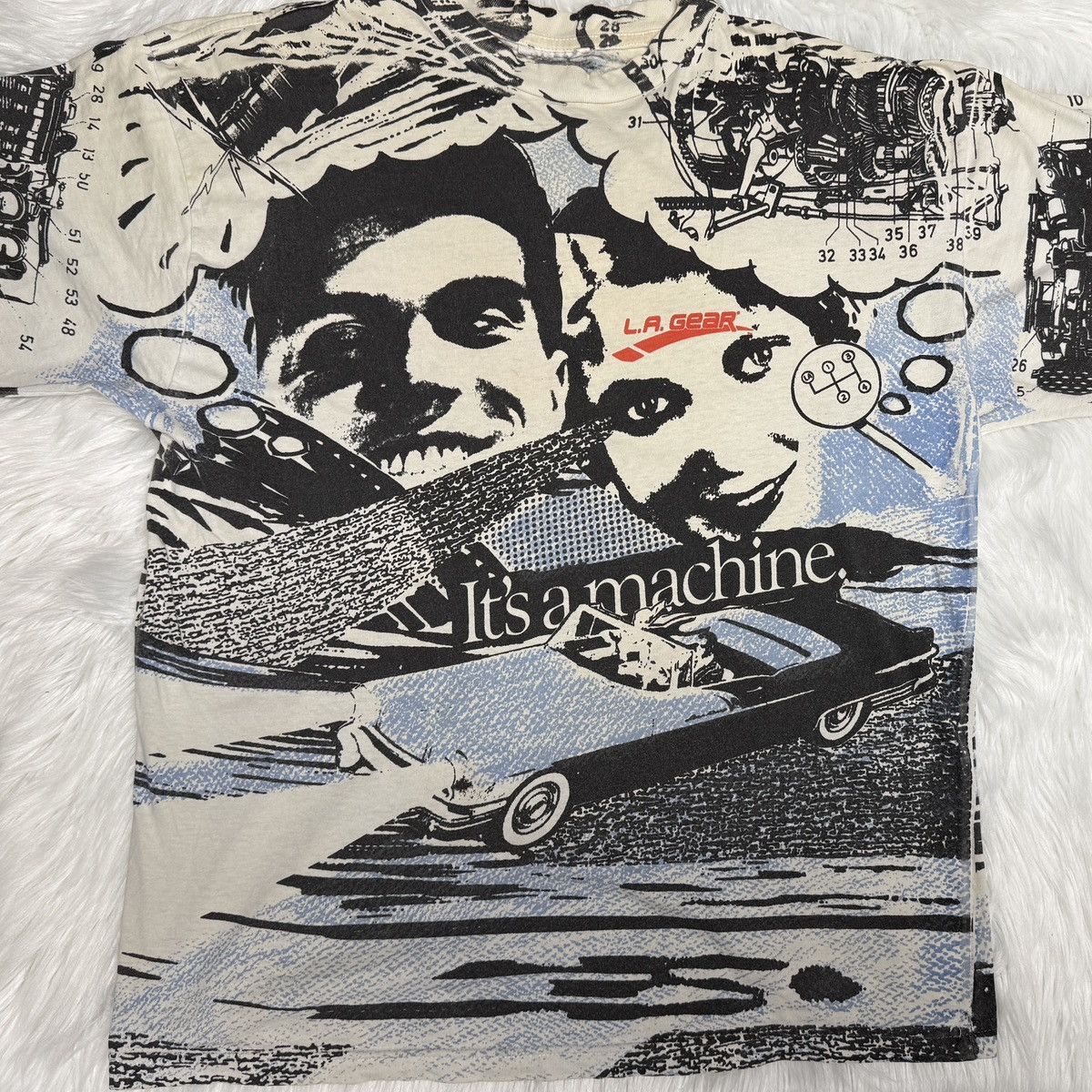 La Gear Vintage LA GEAR Catapult AOP T-Shirt - 90s Graphic Collage Size US M / EU 48-50 / 2 - 1 Thumbnail