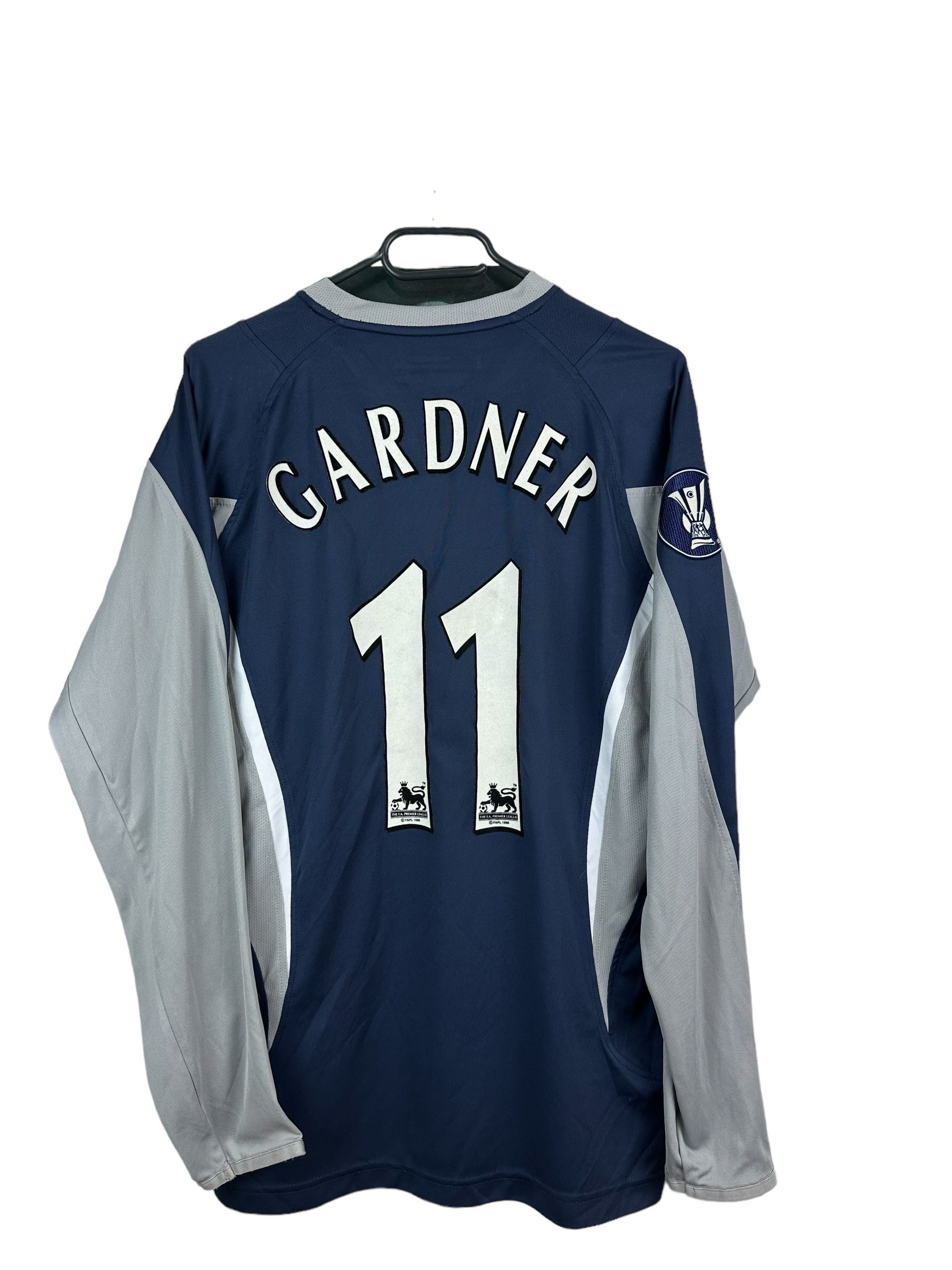 Vintage Bolton football shirt 2005 Long Sleeve #11 Gardner UEFA Cup Size US M / EU 48-50 / 2 - 1 Thumbnail