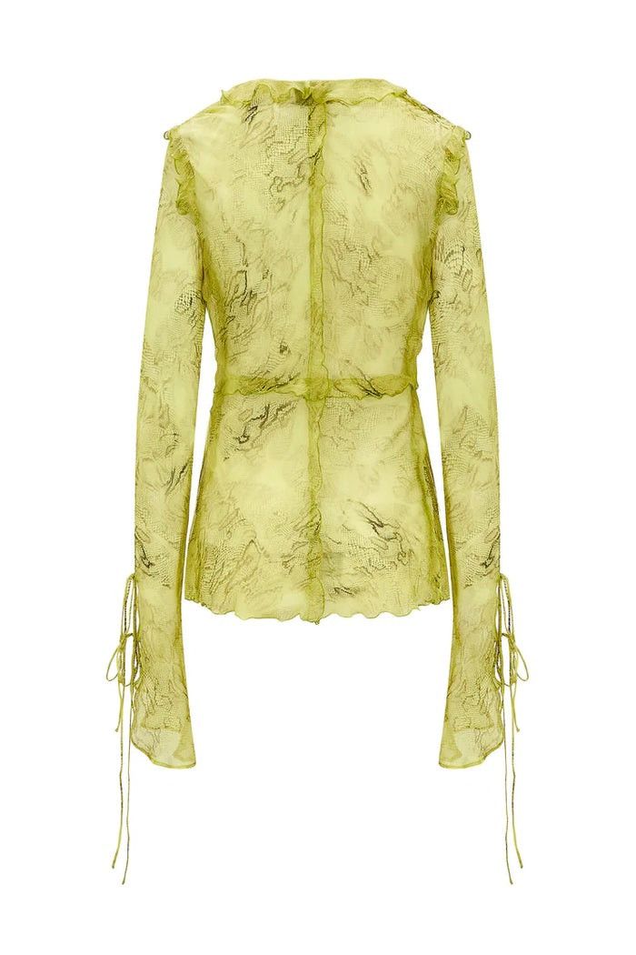 Designer Rat & Boa Cobra blouse Snake lime Size M / US 6-8 / IT 42-44 - 3 Thumbnail