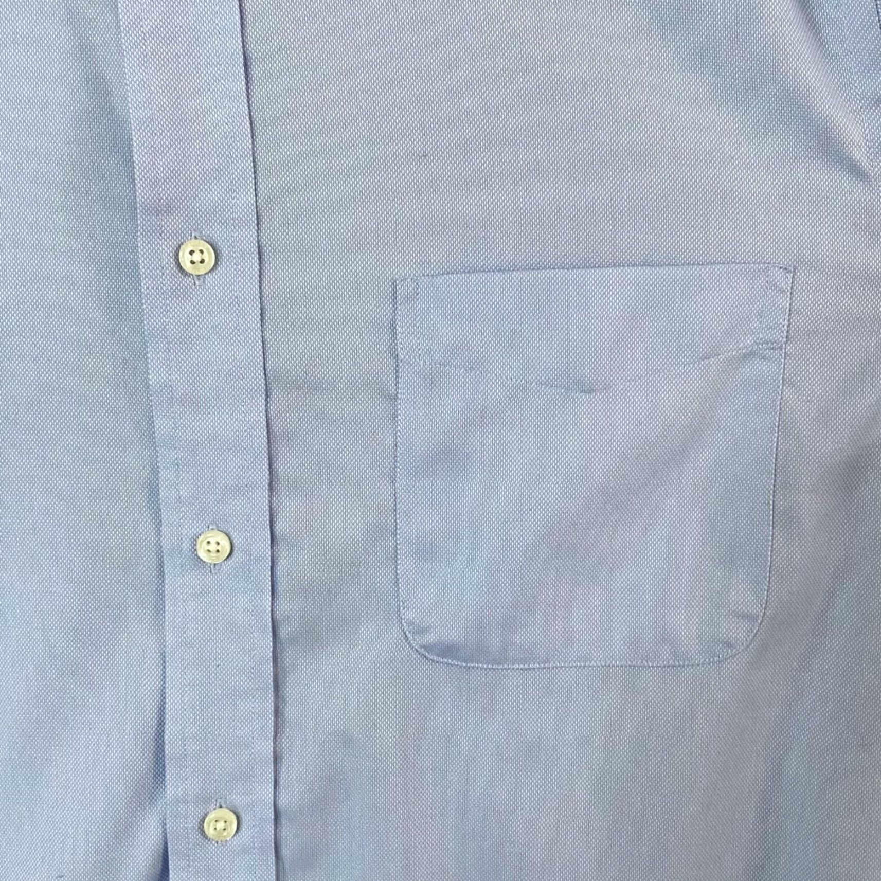 Ralph Lauren Lauren Ralph Lauren Button-Down Dress Shirt Blue Men's Large Business-Casual Size 42R - 7 Thumbnail