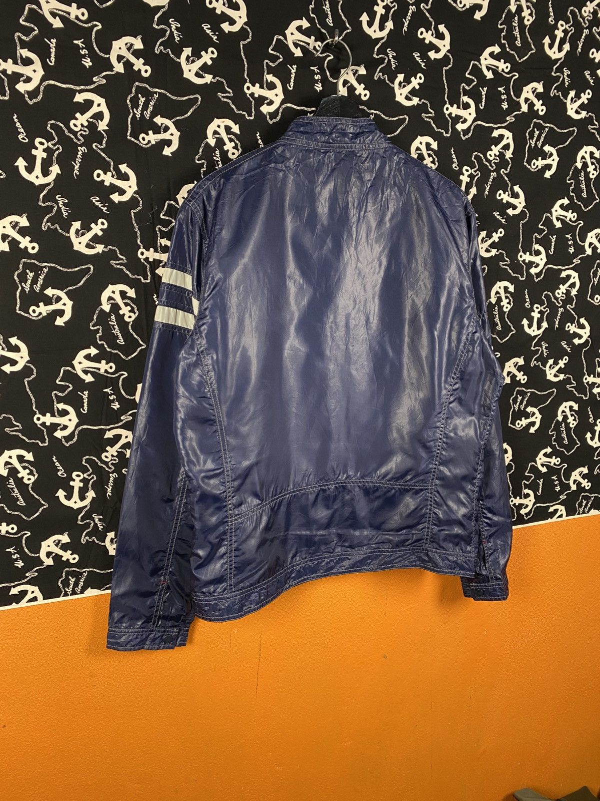 Vintage Vintage BALL Nylon Racing Jacket Blue Reflective Stripe Size US L / EU 52-54 / 3 - 17 Thumbnail