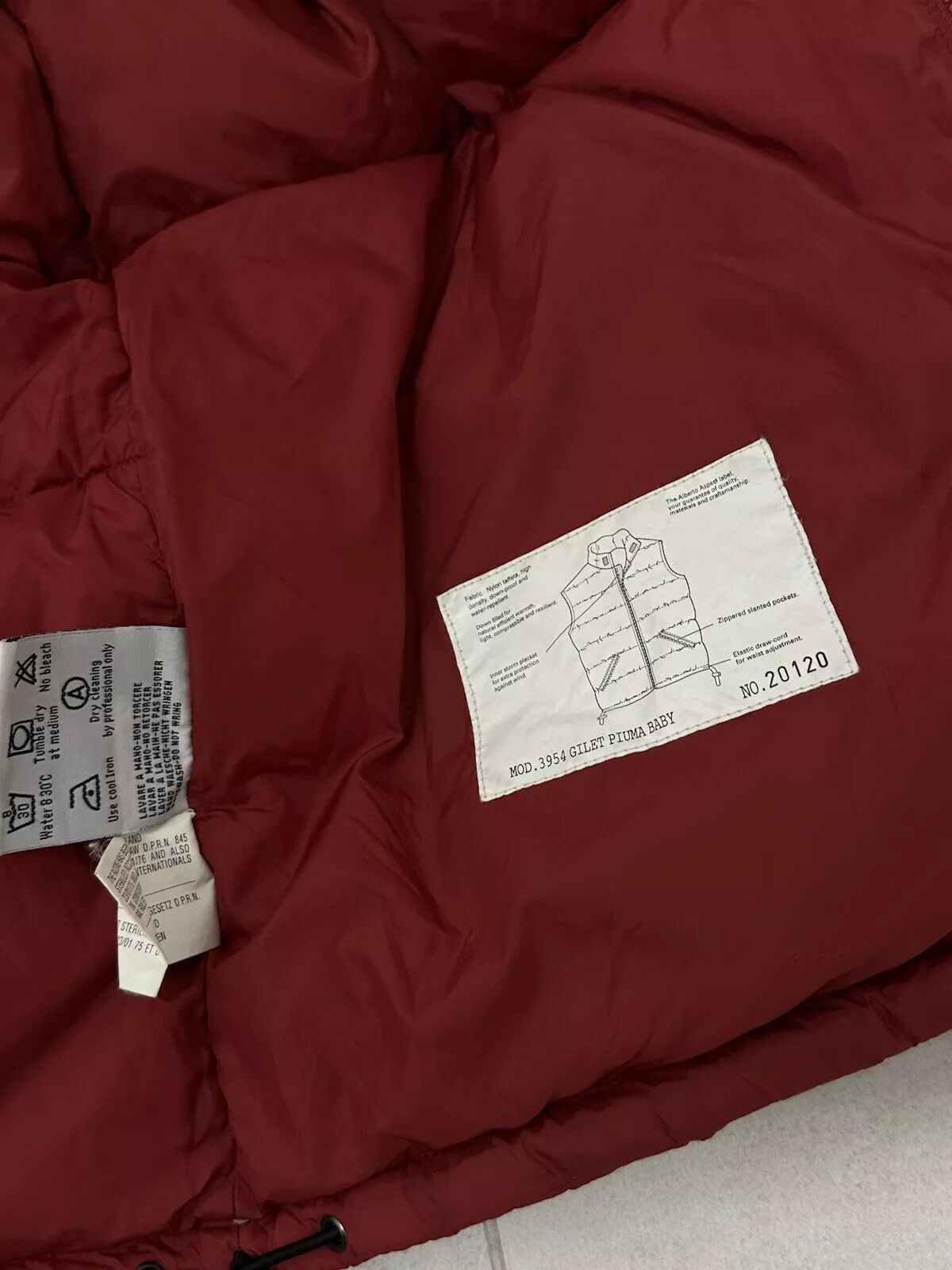 Aspesi DDP Alberto Aspesi Womens Down Vest Jacket Red Zip Size XL / US 12-14 / IT 48-50 - 11 Thumbnail
