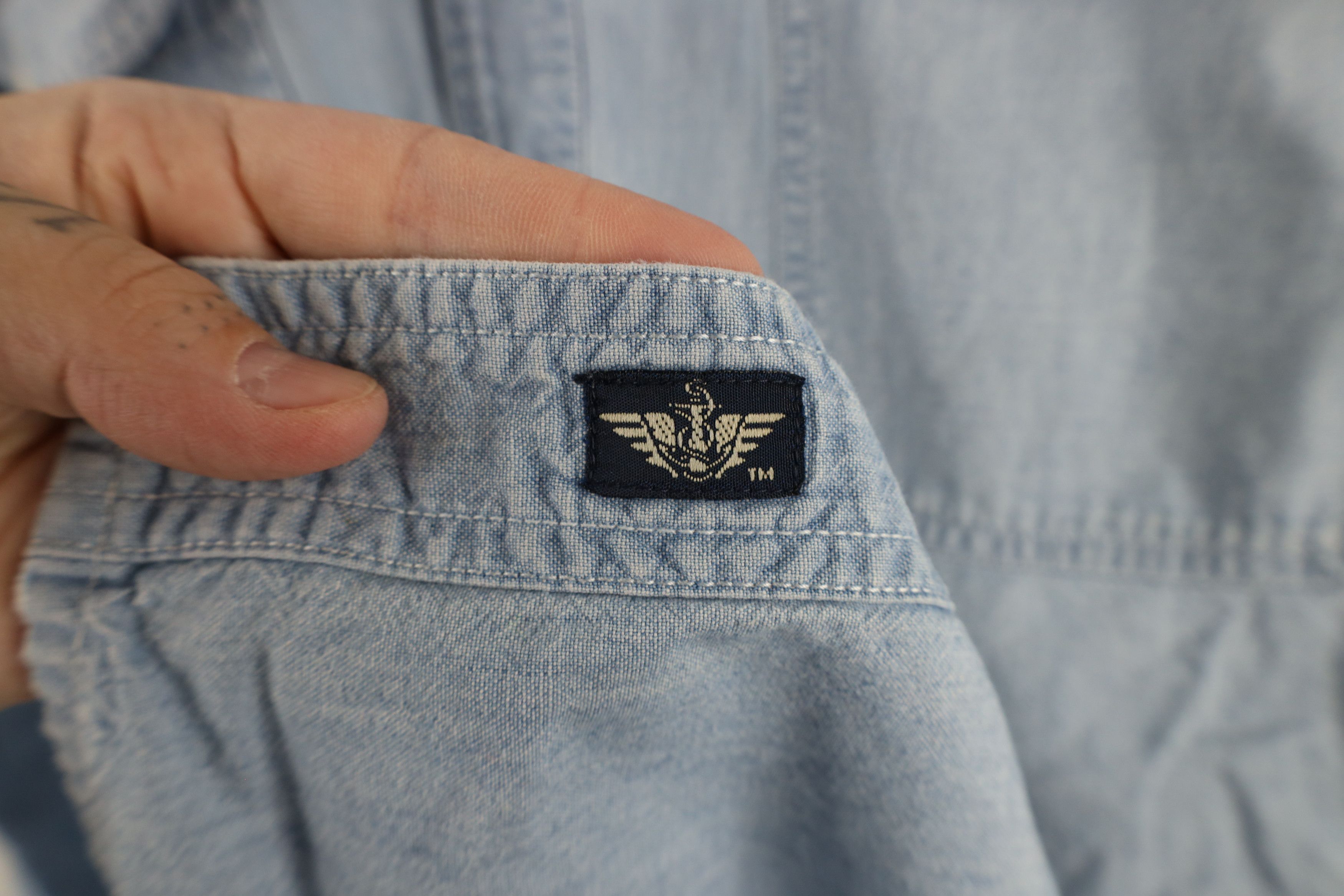 Vintage Vintage 90s Streetwear Jean Short Sleeve Button Down Shirt Size US XL / EU 56 / 4 - 4 Thumbnail