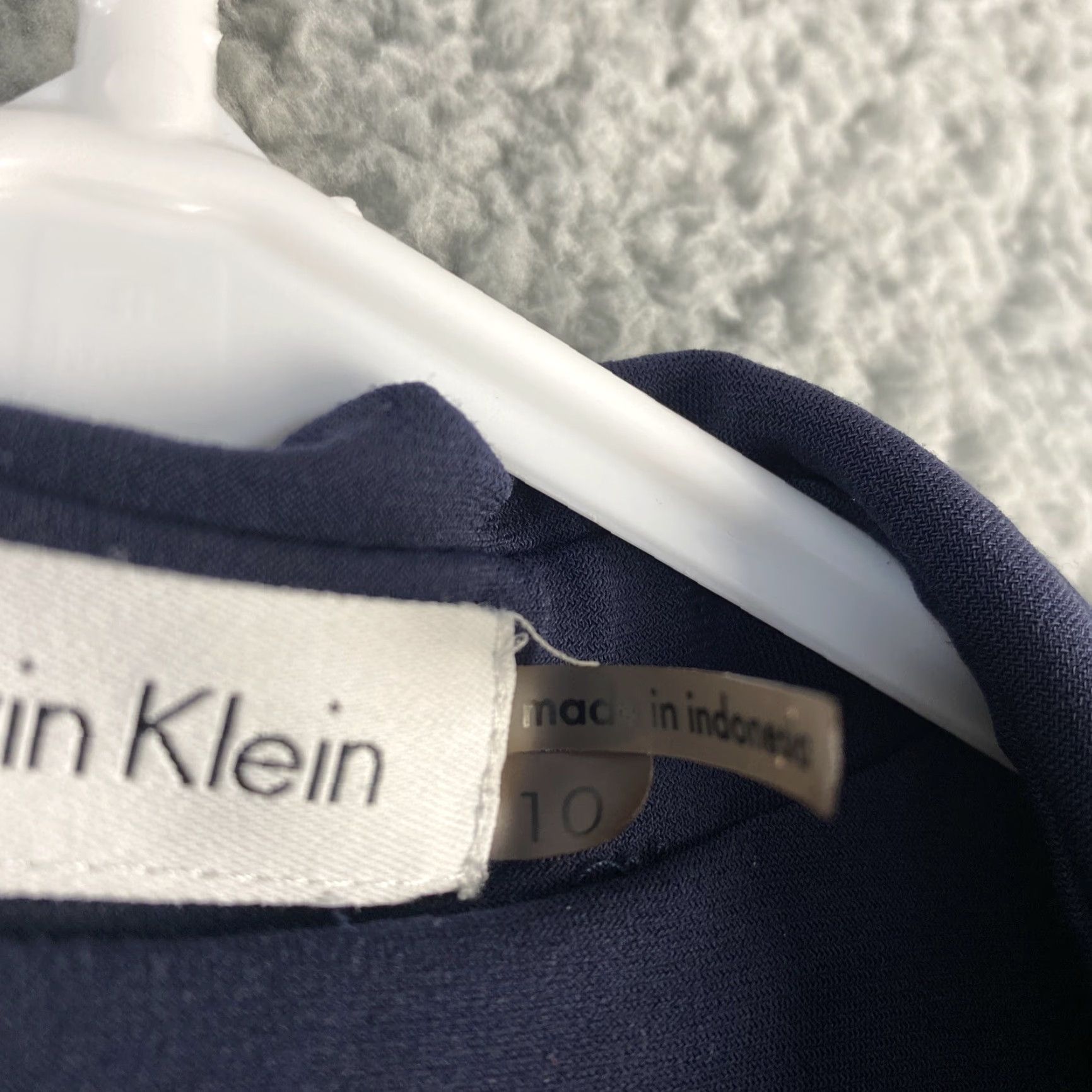 Calvin Klein Calvin Klein Womens Cardigan Open Front Blue Sz 10 Navy 44-25 Jersey Stretch Knit Jersey Open Features Regular Fit Department Women Style Casual Wear Size L / US 10 / IT 46 - 4 Thumbnail