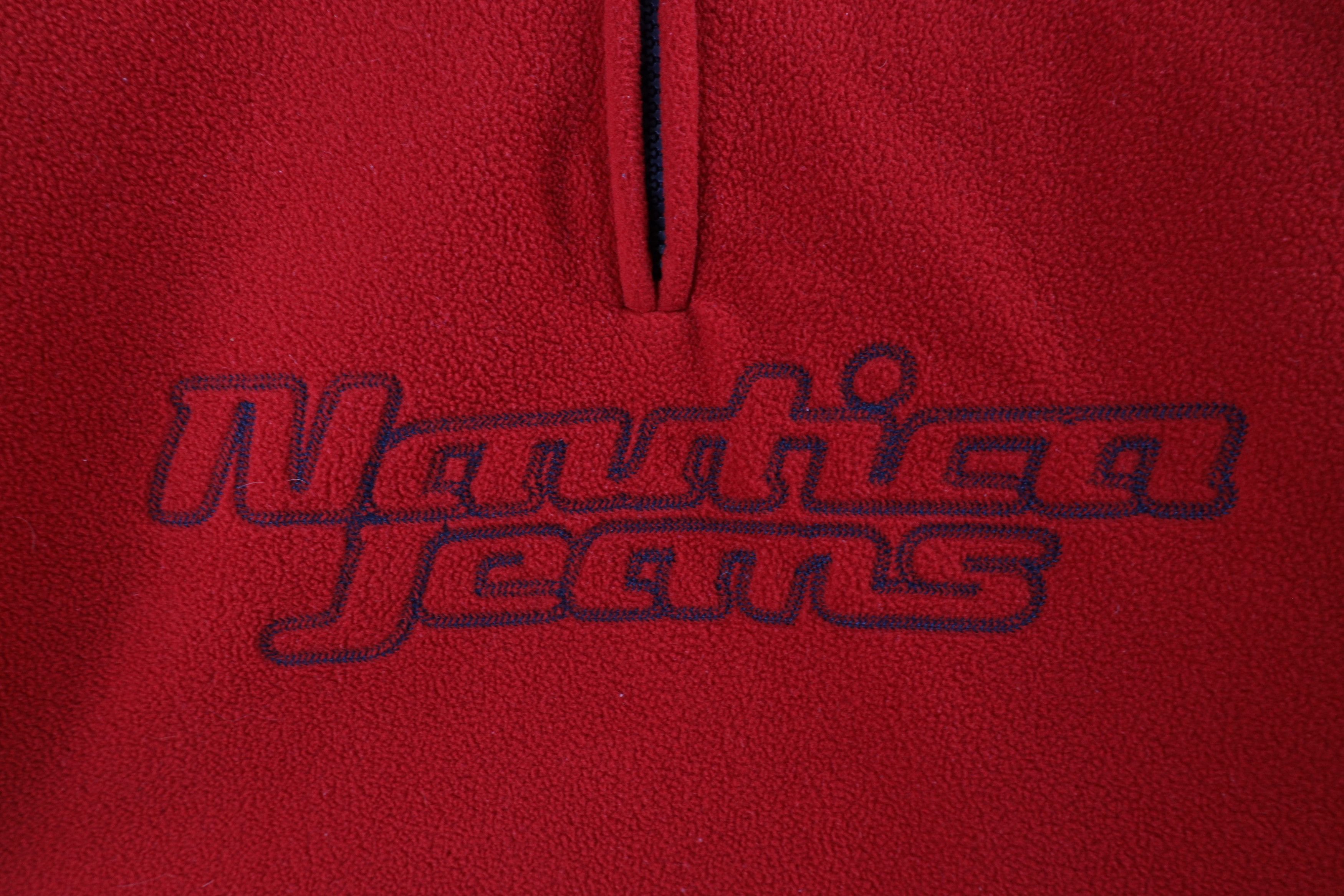 Nautica × Vintage Vintage 90s Nautica Script Half Zip Fleece Pullover Sweater Size US M / EU 48-50 / 2 - 5 Thumbnail